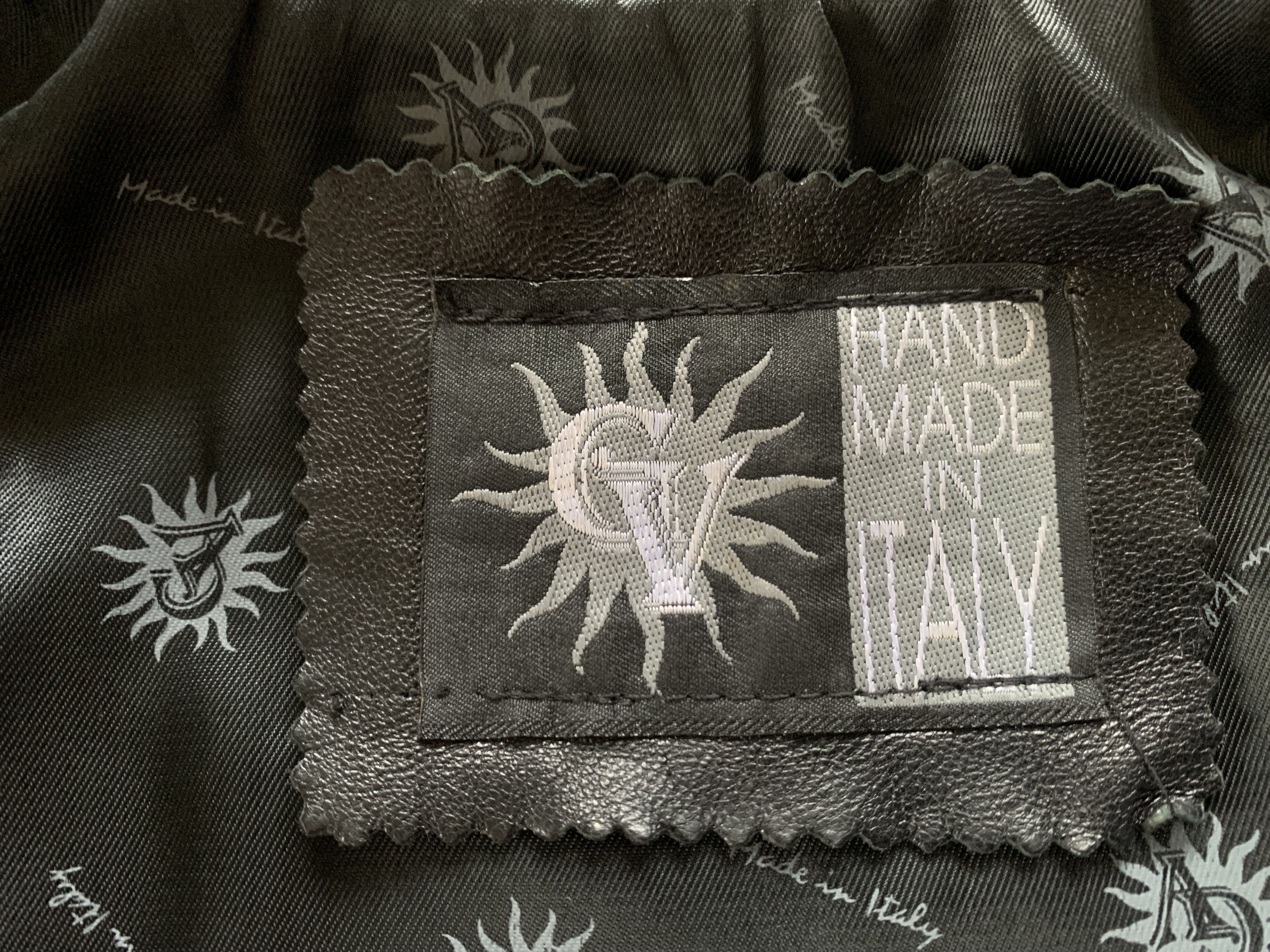 Handmade GV Gruppo Italiano Tessile Hand Made in Italy Leather Jacket Size M / US 6-8 / IT 42-44 - 9 Thumbnail