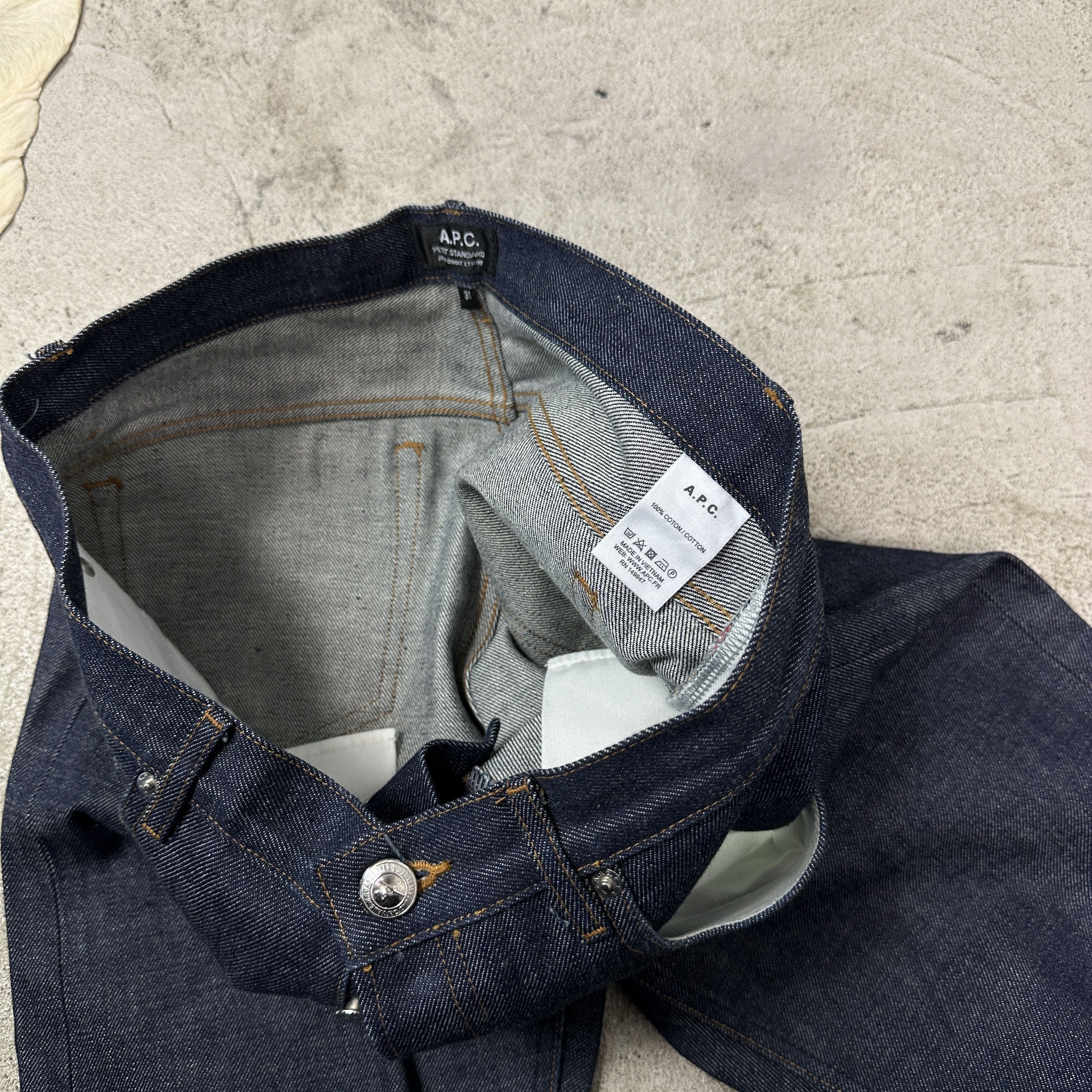 A.P.C. Vintage Denim Streetwear A.P.C. Selvegde Jeans Y2K Size 31" - 5 Thumbnail