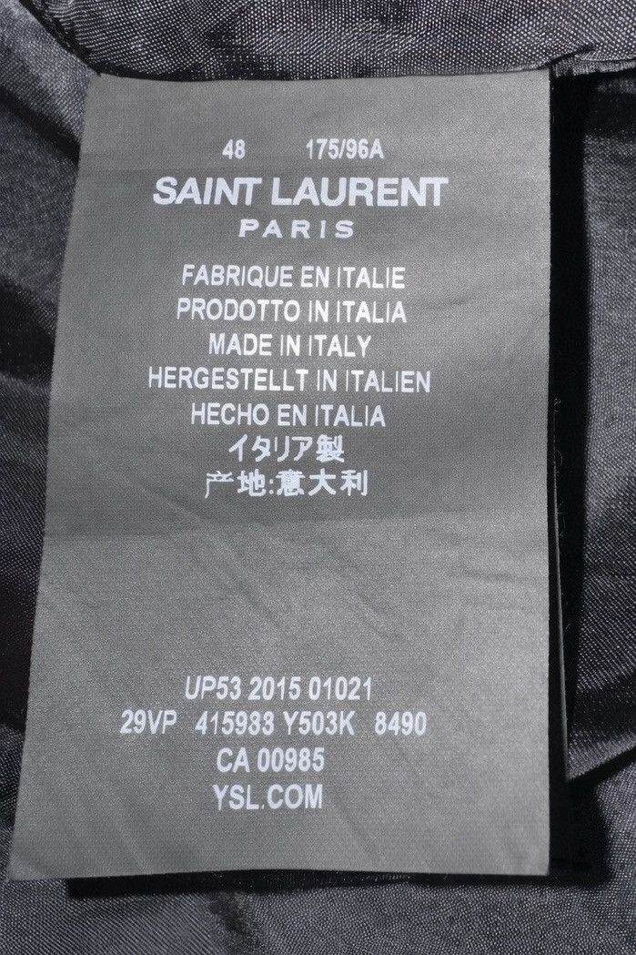 Saint Laurent Paris SS16 Leather Sleeves T-Rex Mexican Bomber Jacket Size US M / EU 48-50 / 2 - 3 Thumbnail