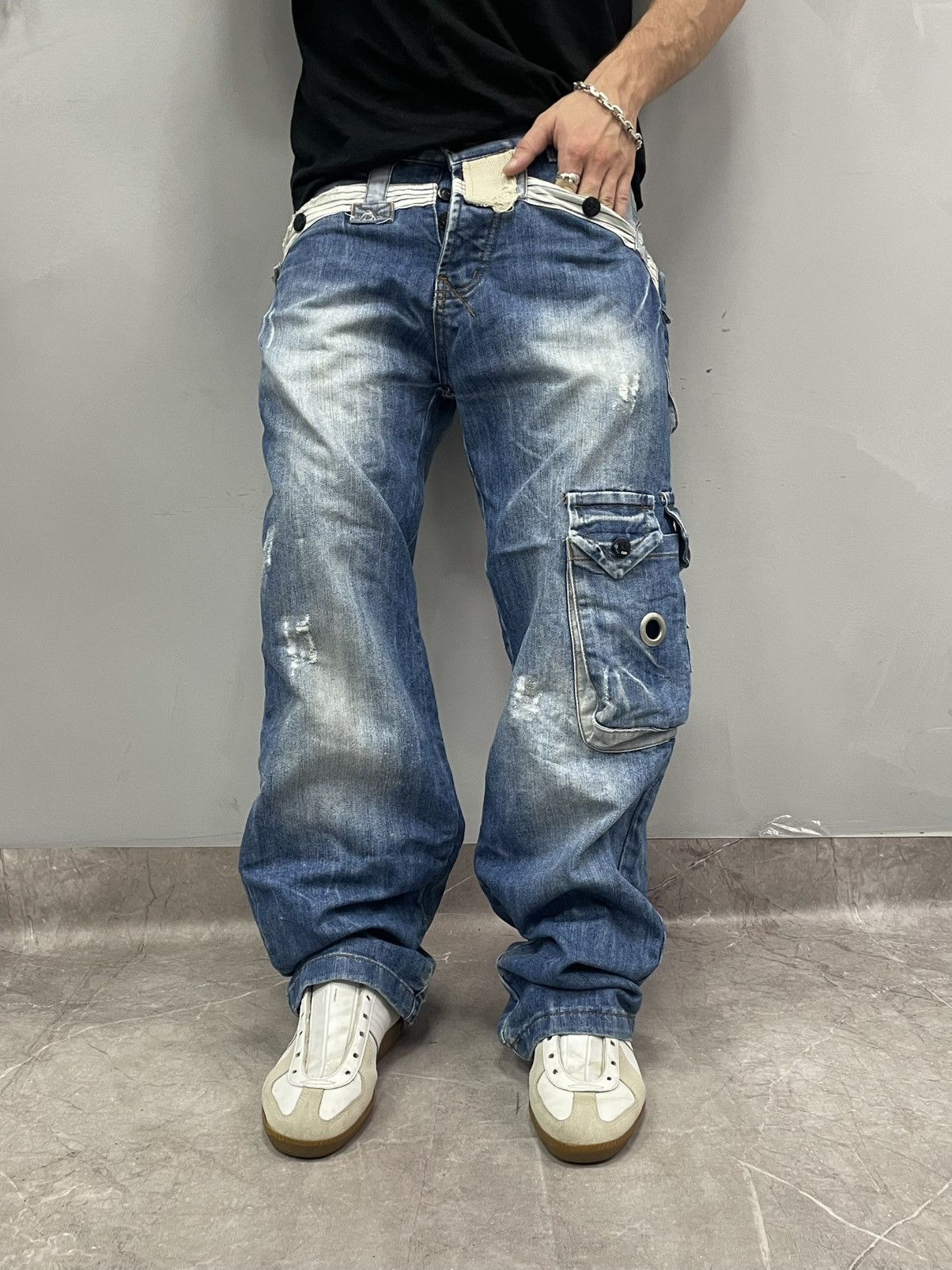 G-Star Baggy Multipocket cargo jeans 90s hype junya Watanabe style Size US 31 - 2 Thumbnail