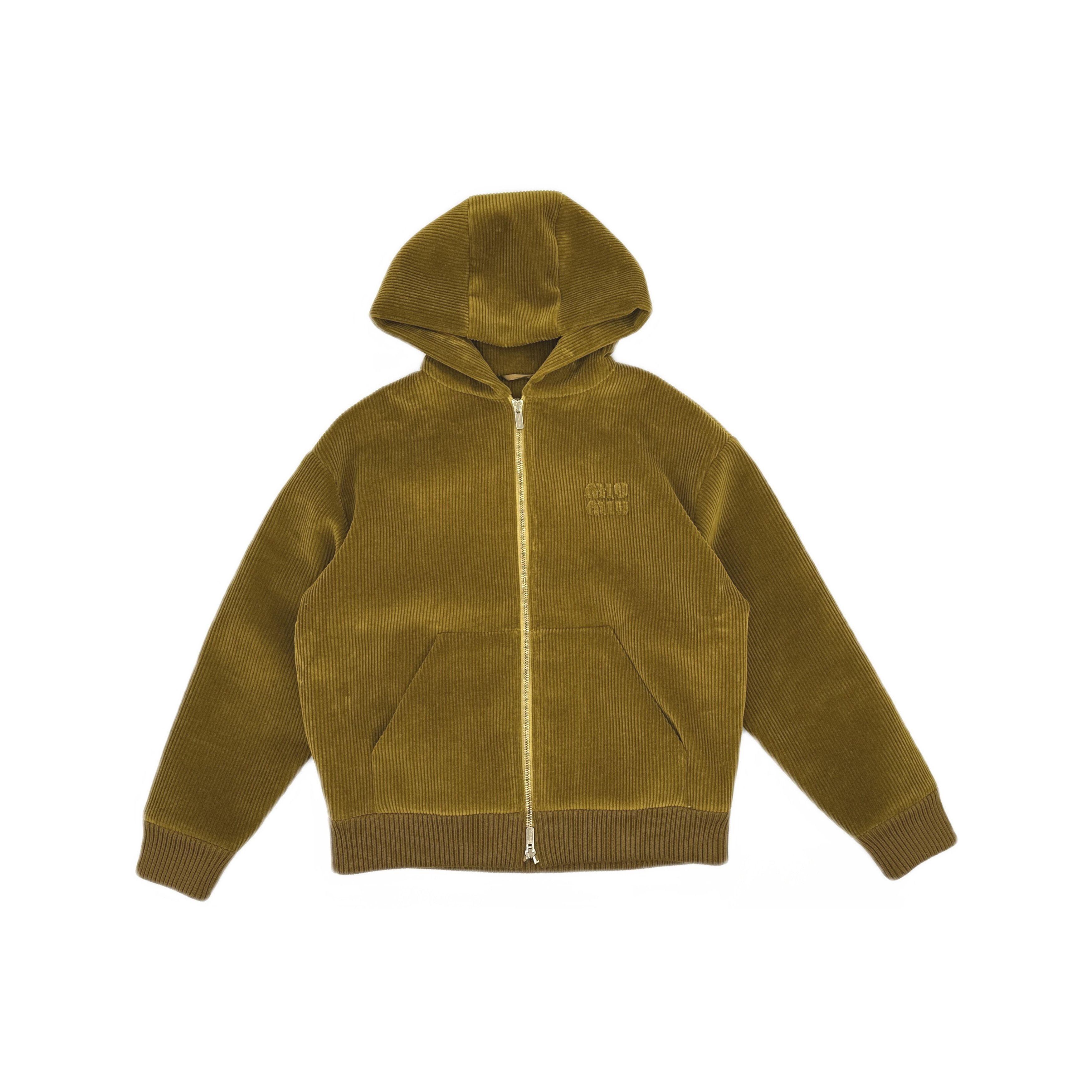 Miu Miu Miu Miu Corduroy Zip Hoodie Size 36 Size XS / US 0-2 / IT 36-38 - 1 Thumbnail