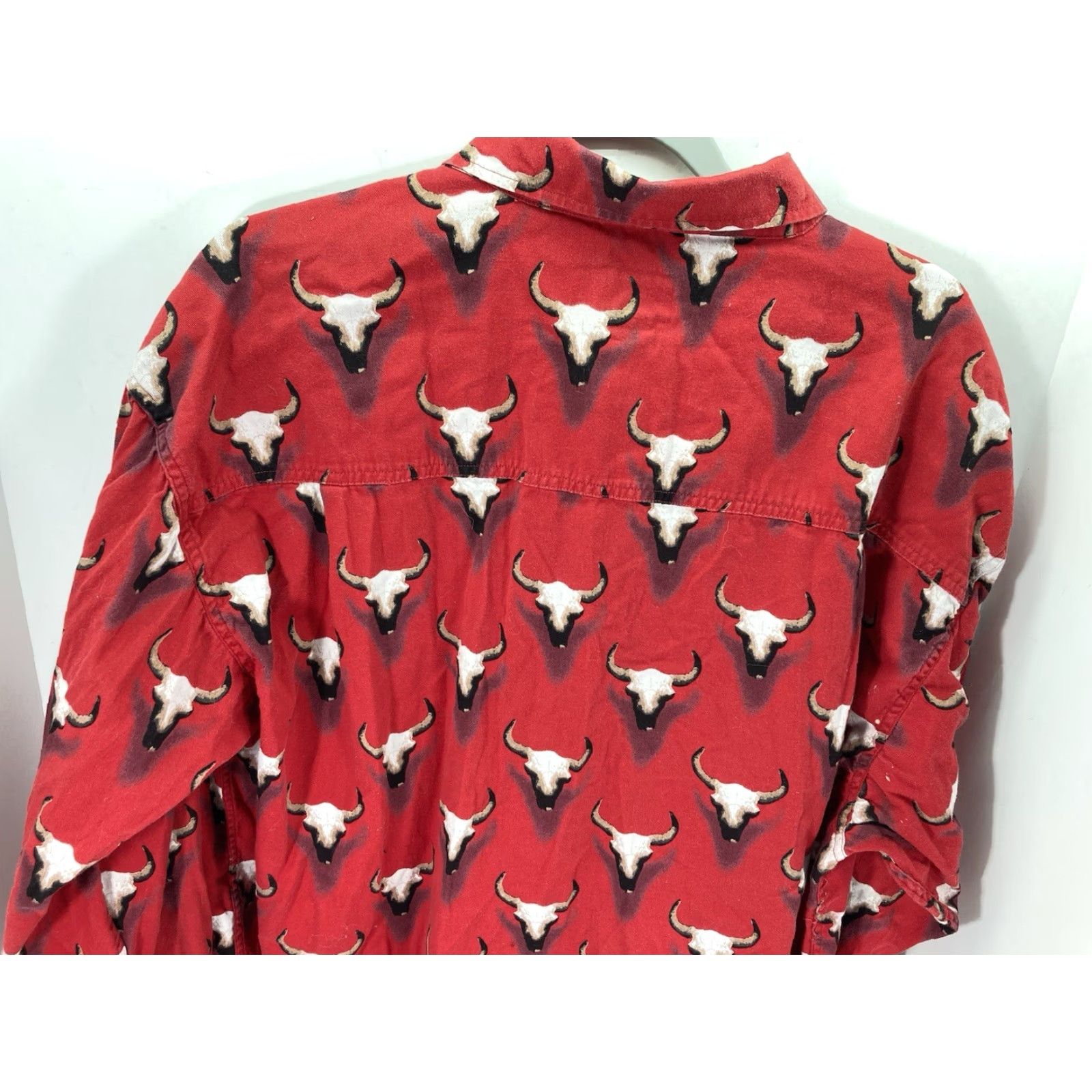 Vintage VINTAGE Barn Fly Western Shirt Men Large Red AOP Seer Cow Head Long Sleeve Button VTG Size US L / EU 52-54 / 3 - 7 Thumbnail