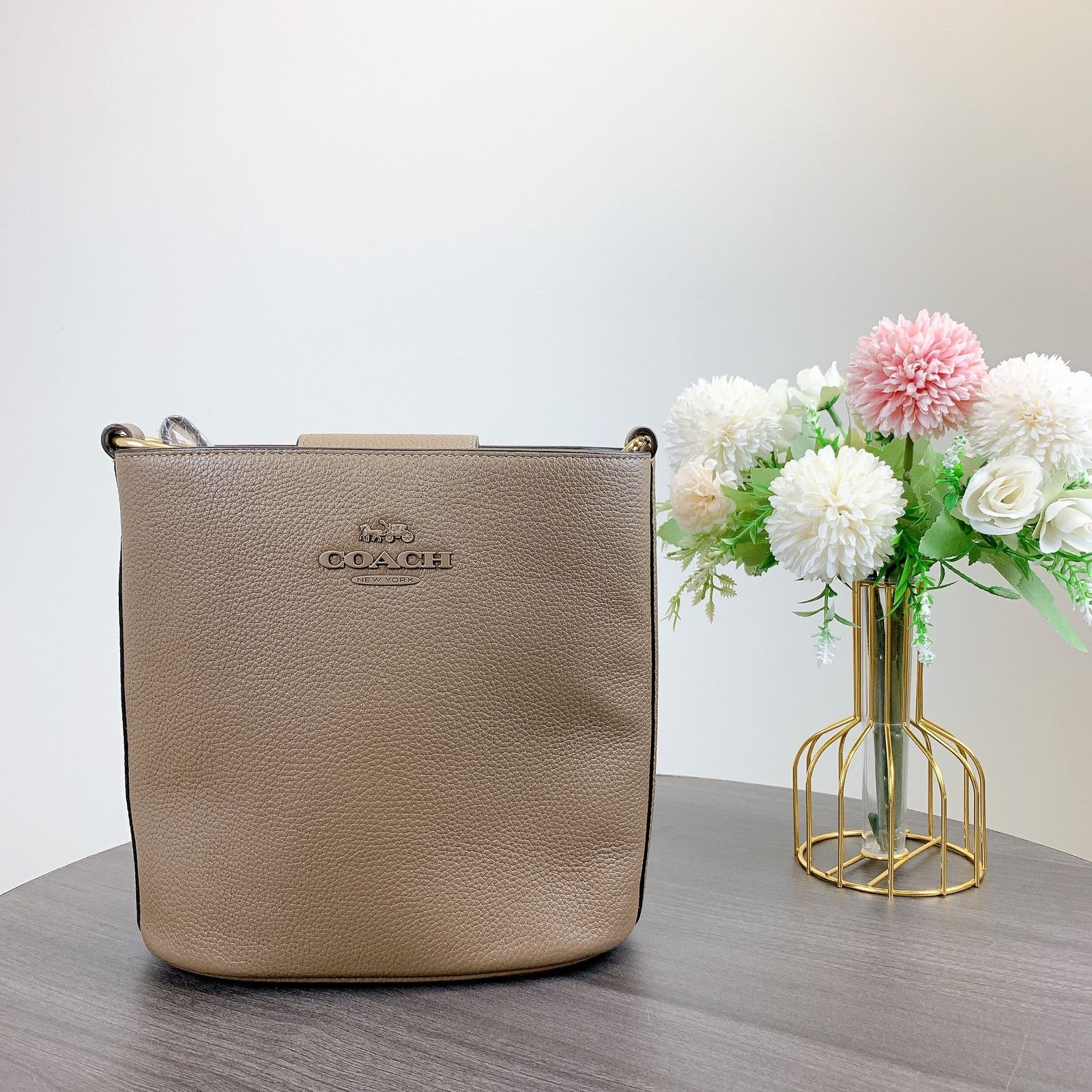 Coach Coach CR153 Sophie Bucket Bag IN Dark Stone Size ONE SIZE - 3 Thumbnail