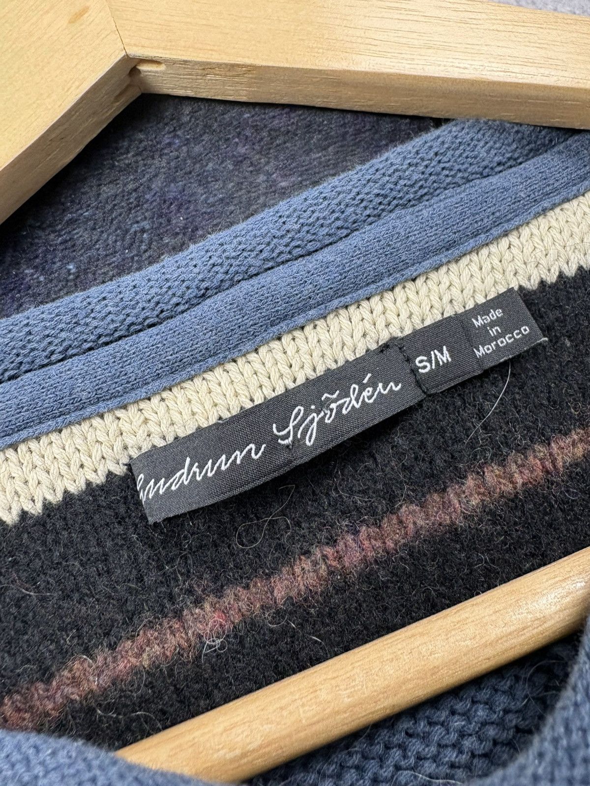 Gudrun Sjoden GUDRUN SJODEN Vintage Striped Wool Vest Luxury Streetwear Size S / US 4 / IT 40 - 5 Thumbnail