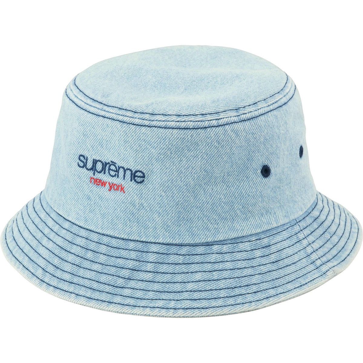SUPREME DENIM CRUSHER Light Washed Indigo S/M BUCKET HAT