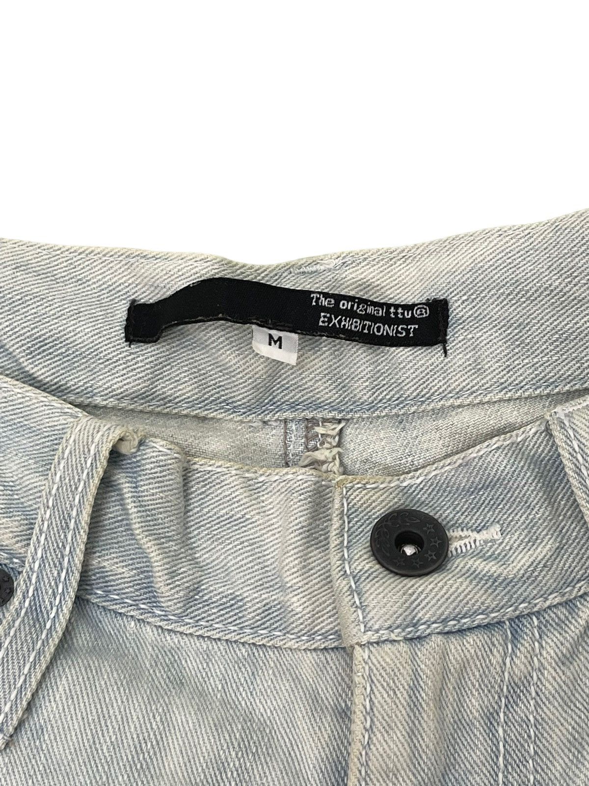 Japanese Brand Patchwork Jeans The Exibitionist Distress Regular 6🟦9 Size US 31 - 8 Thumbnail