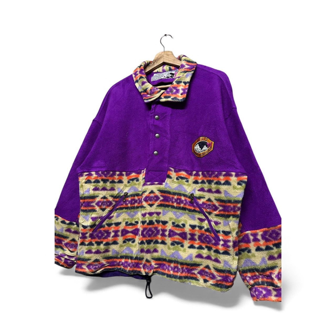 Vintage Vtg🔥Melo’s Polartec Fleece Pullover Aztec Navajo Jacket Size US L / EU 52-54 / 3 - 4 Thumbnail