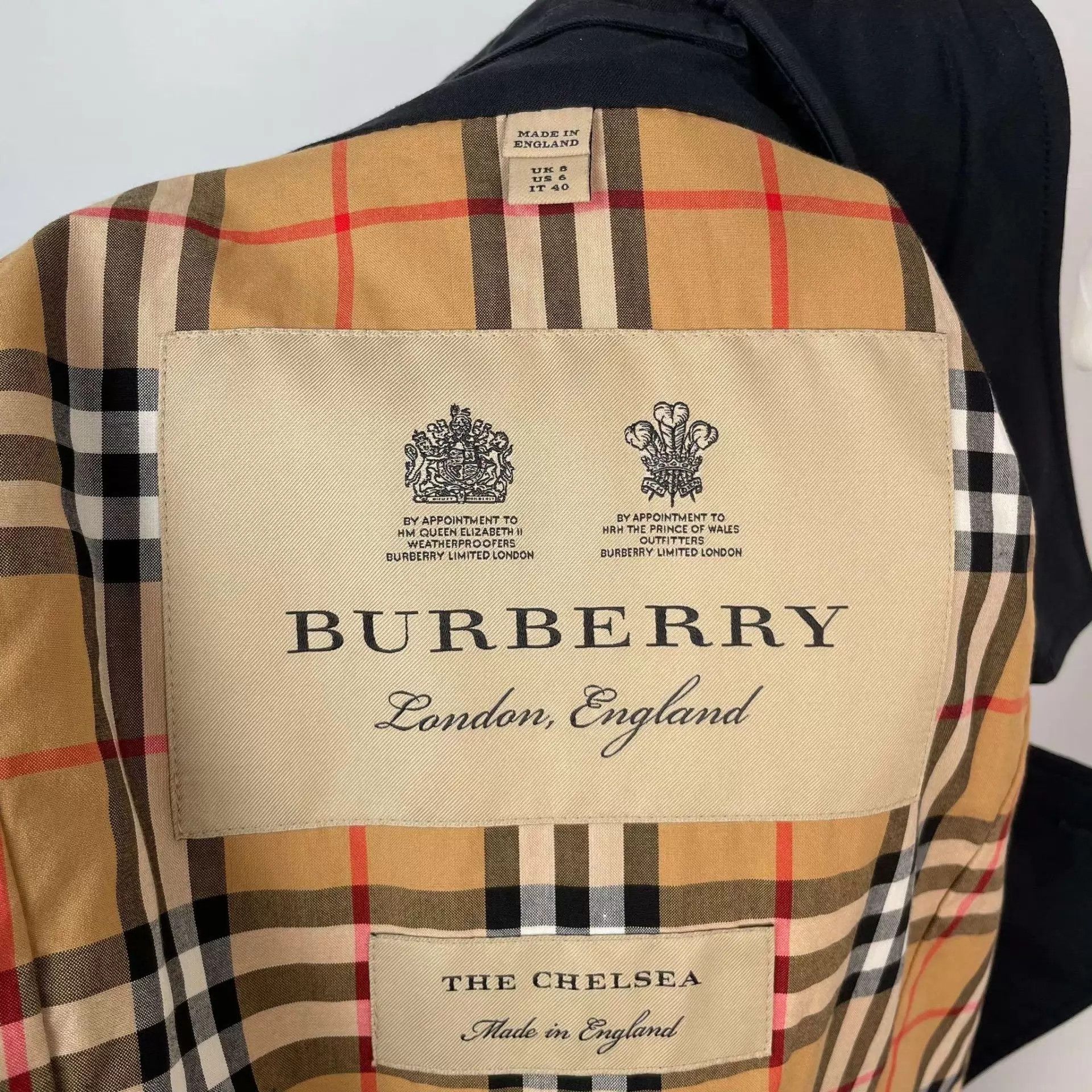 Burberry Burberry 95 New Women's Black Trench Coat 38 Size XS / US 0-2 / IT 36-38 - 4 Thumbnail
