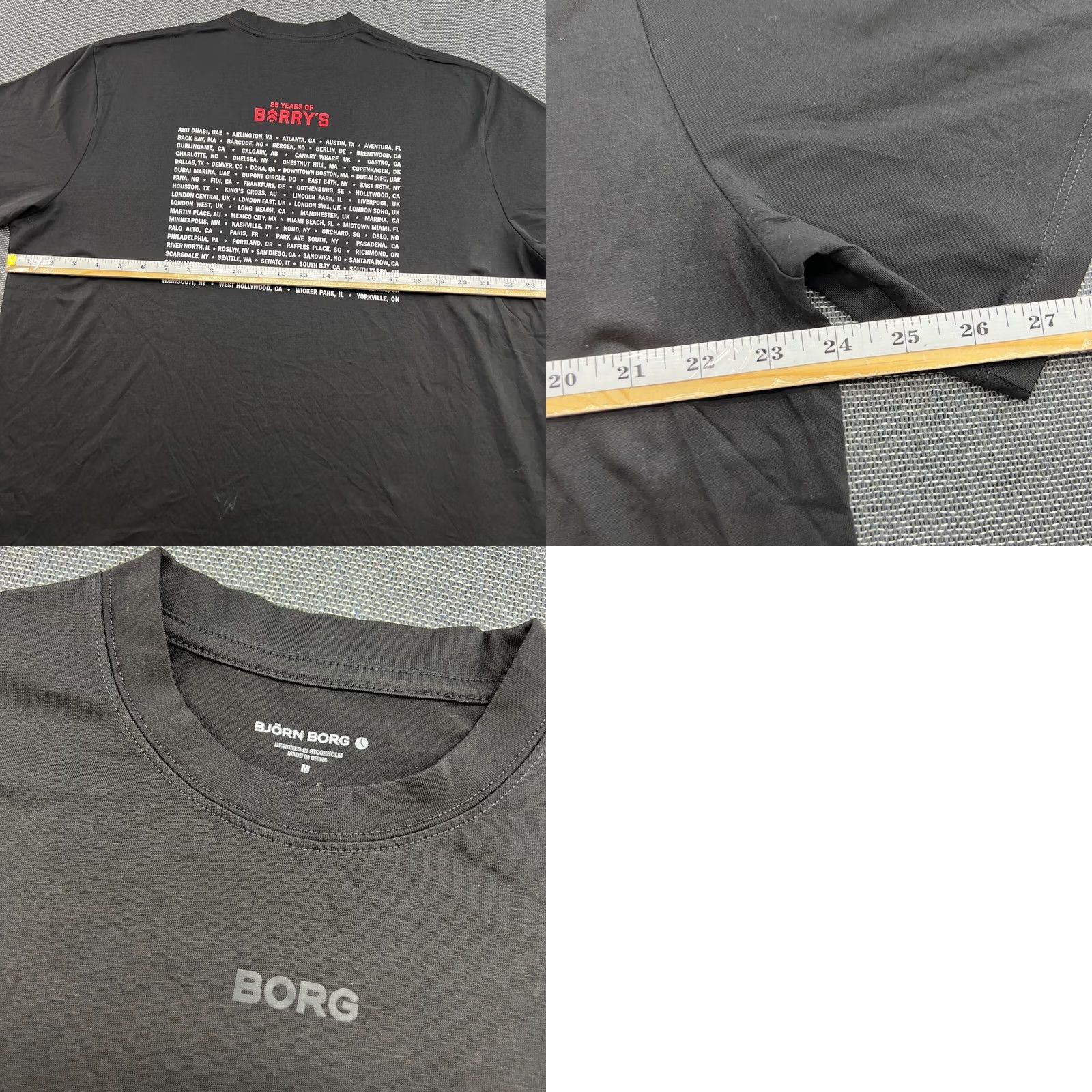 Vintage Bjorn Borg X Barrys Mens Shirt Medium Black Short Sleeve Tee Barry's T-Shirt Mens Shirt Different Version Size US M / EU 48-50 / 2 - 9 Thumbnail