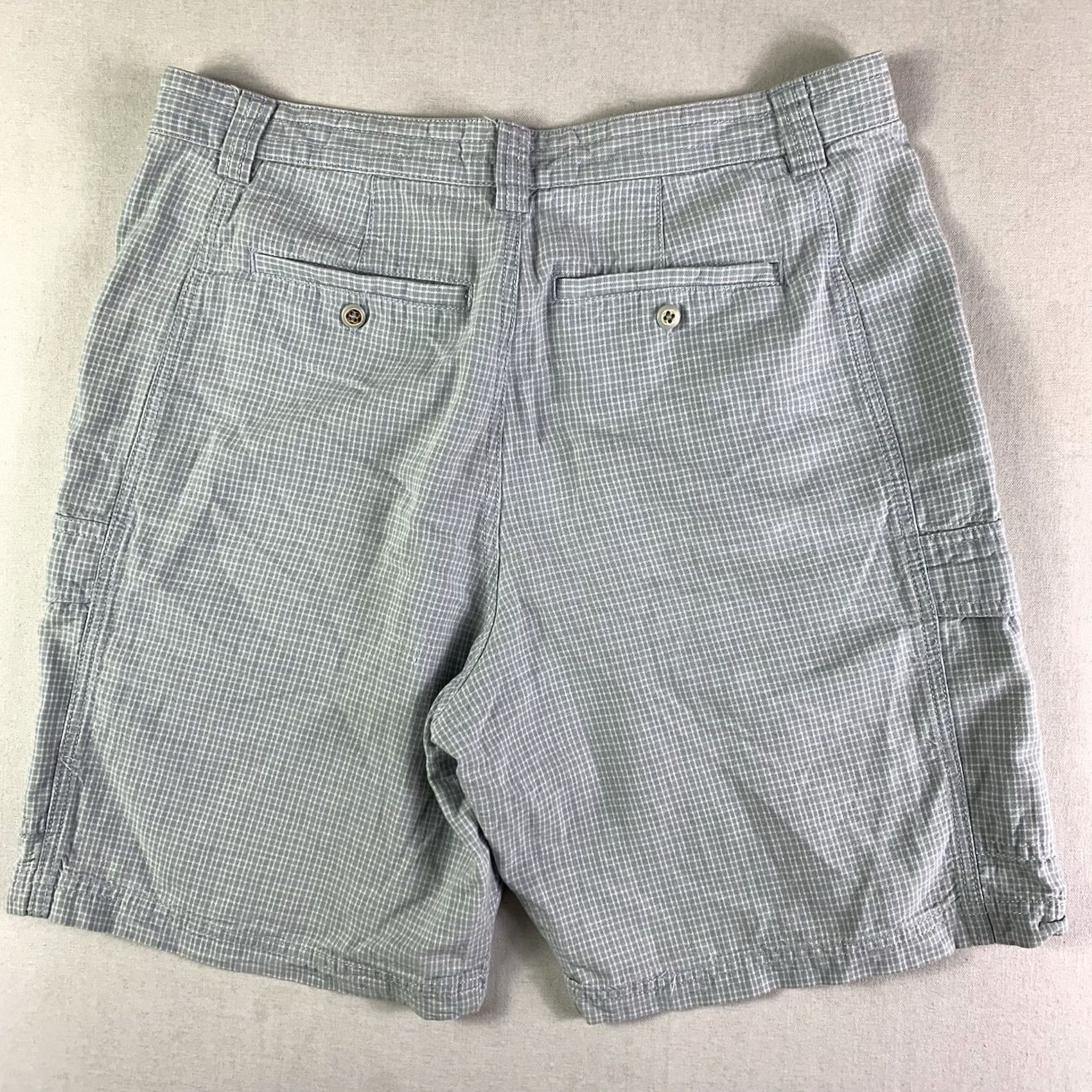 Tommy Bahama Tommy Bahama Shorts Regular Men 32 Bermuda Beach Casual Chino Cotton Tencel Blue Charleston Beach Theme Pocket Pockets Checkered Summer Spring Size US 33 - 4 Thumbnail
