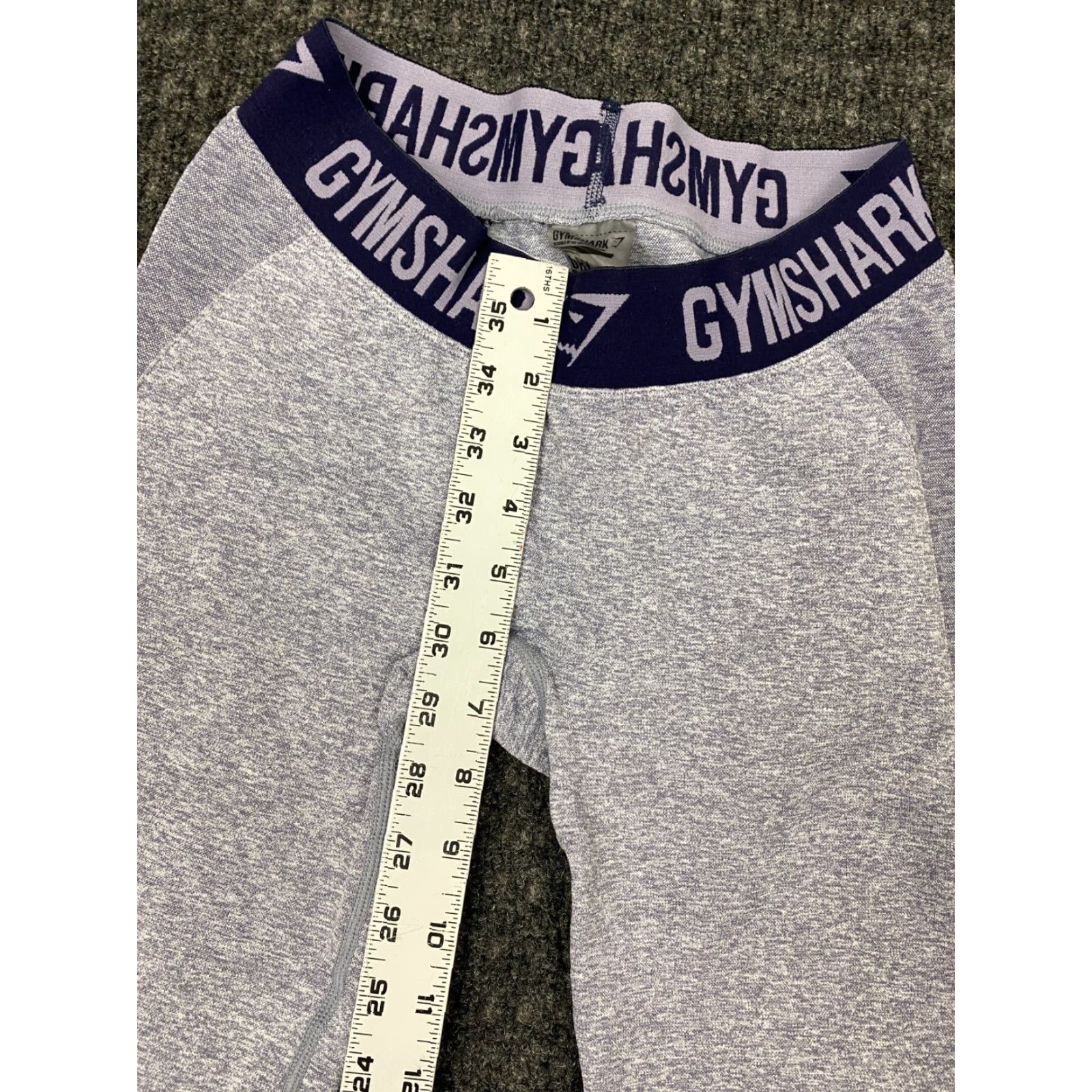 Gymshark Gymshark Leggings S Gray Purple Spellout Waistband Compression Seamless Size 28" / US 6 / IT 42 - 7 Thumbnail