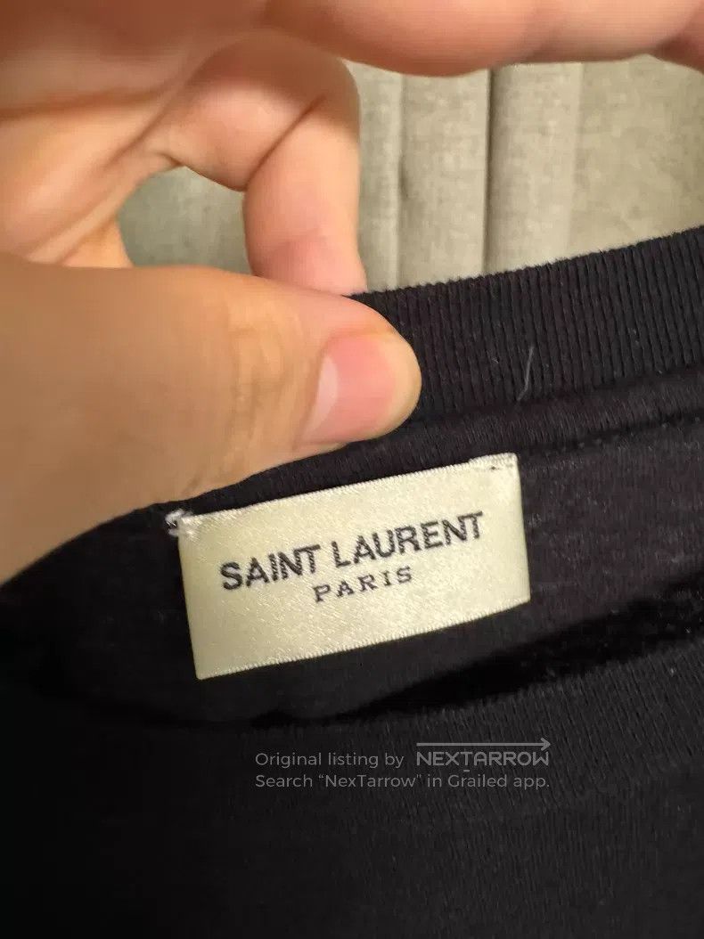 Saint Laurent Paris Saint Laurent Paris Black Short Sleeve T-Shirt i Size US L / EU 52-54 / 3 - 4 Thumbnail