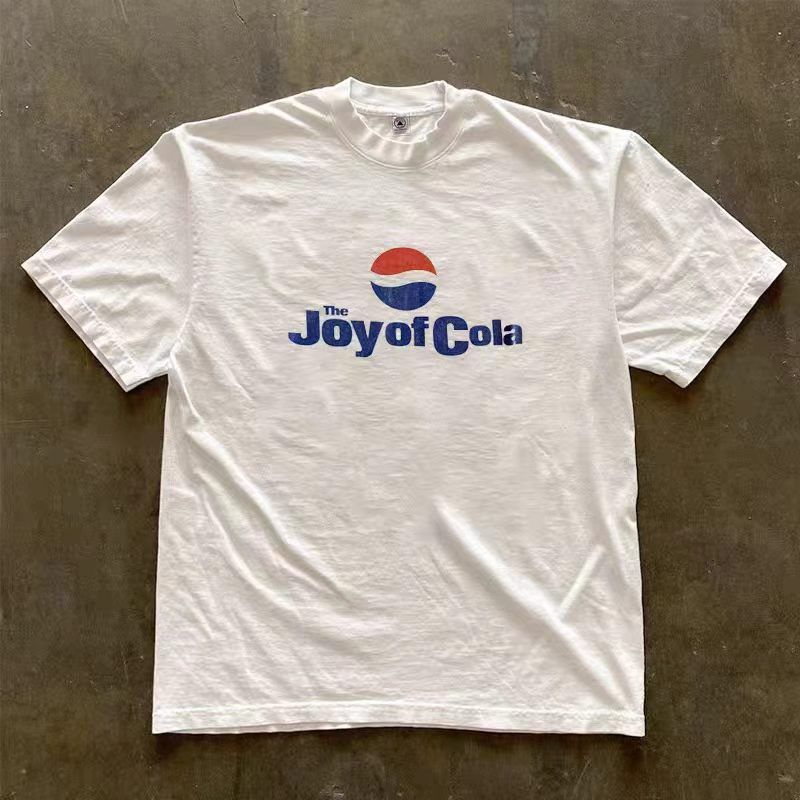 Vintage White Washed Vintage Cola Print T-Shirt Size US M / EU 48-50 / 2 - 1 Thumbnail