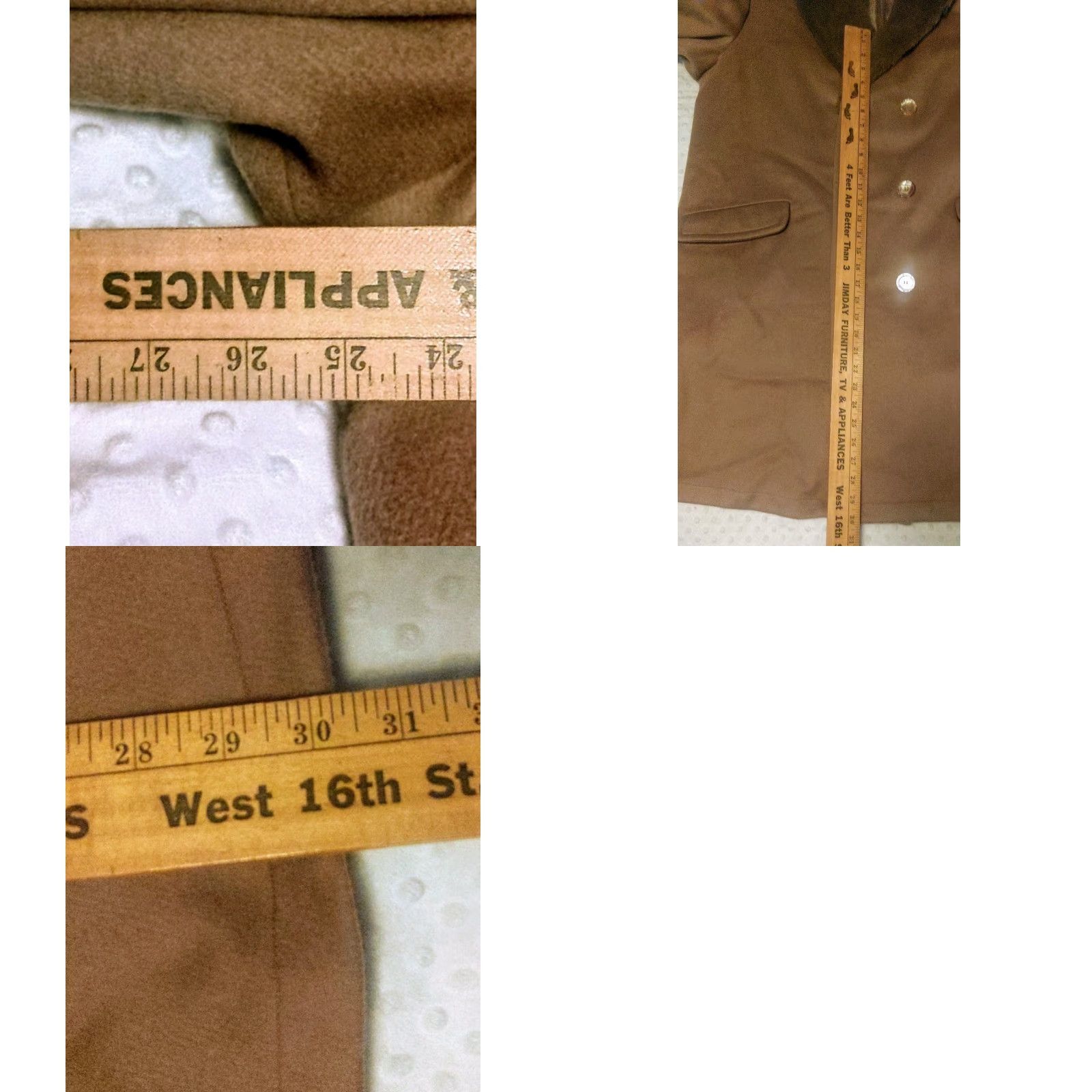 Vintage VINTAGE Zero King 100% Wool Long Coat - Brown, Faux Fur, 1960s Trench/ Mac, Regular 44, Adults, Everyday Size US S / EU 44-46 / 1 - 9 Thumbnail