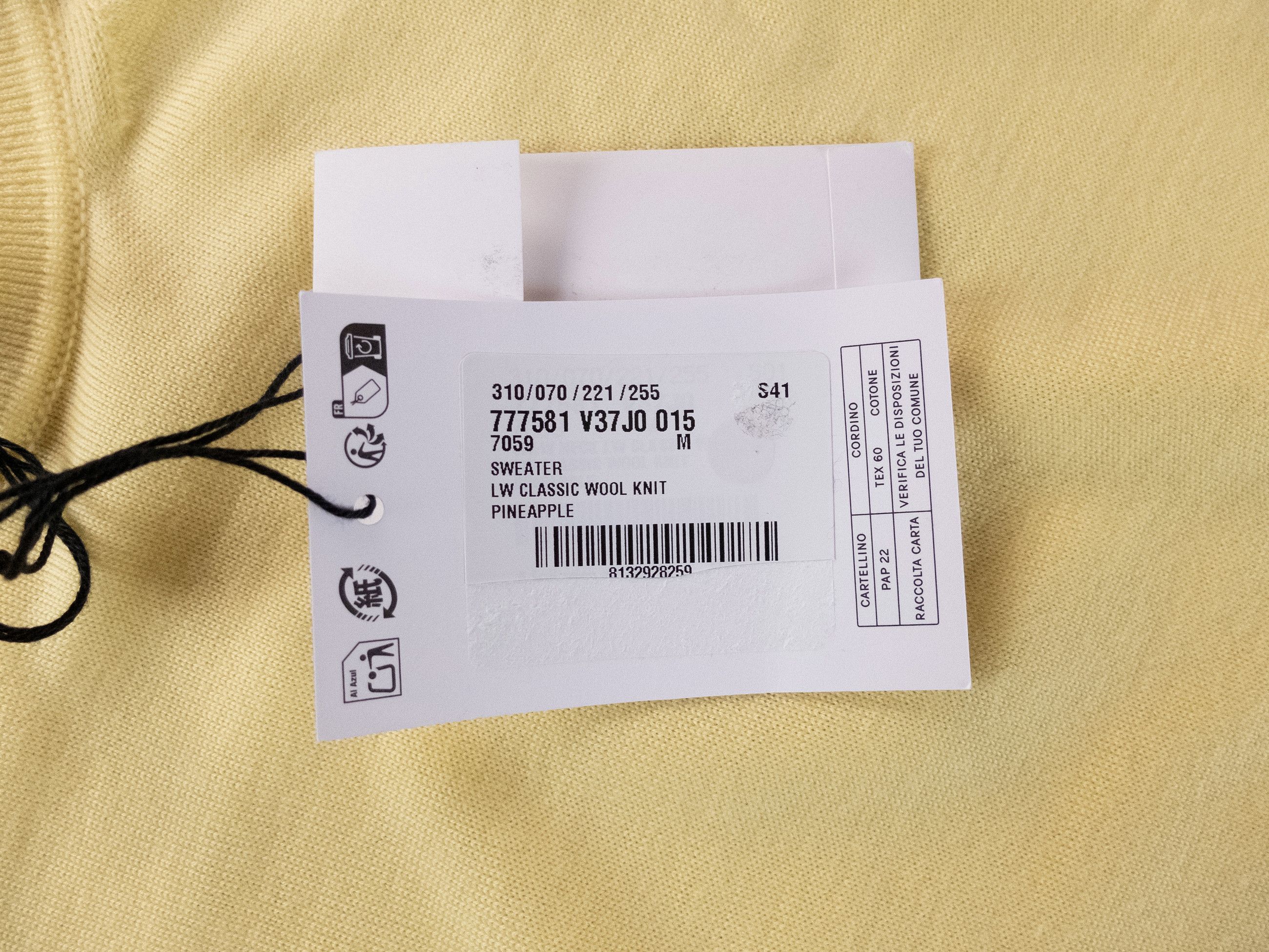 Bottega Veneta BOTTEGA VENETA yellow lightweight wool sweater Medium q Size US M / EU 48-50 / 2 - 3 Thumbnail