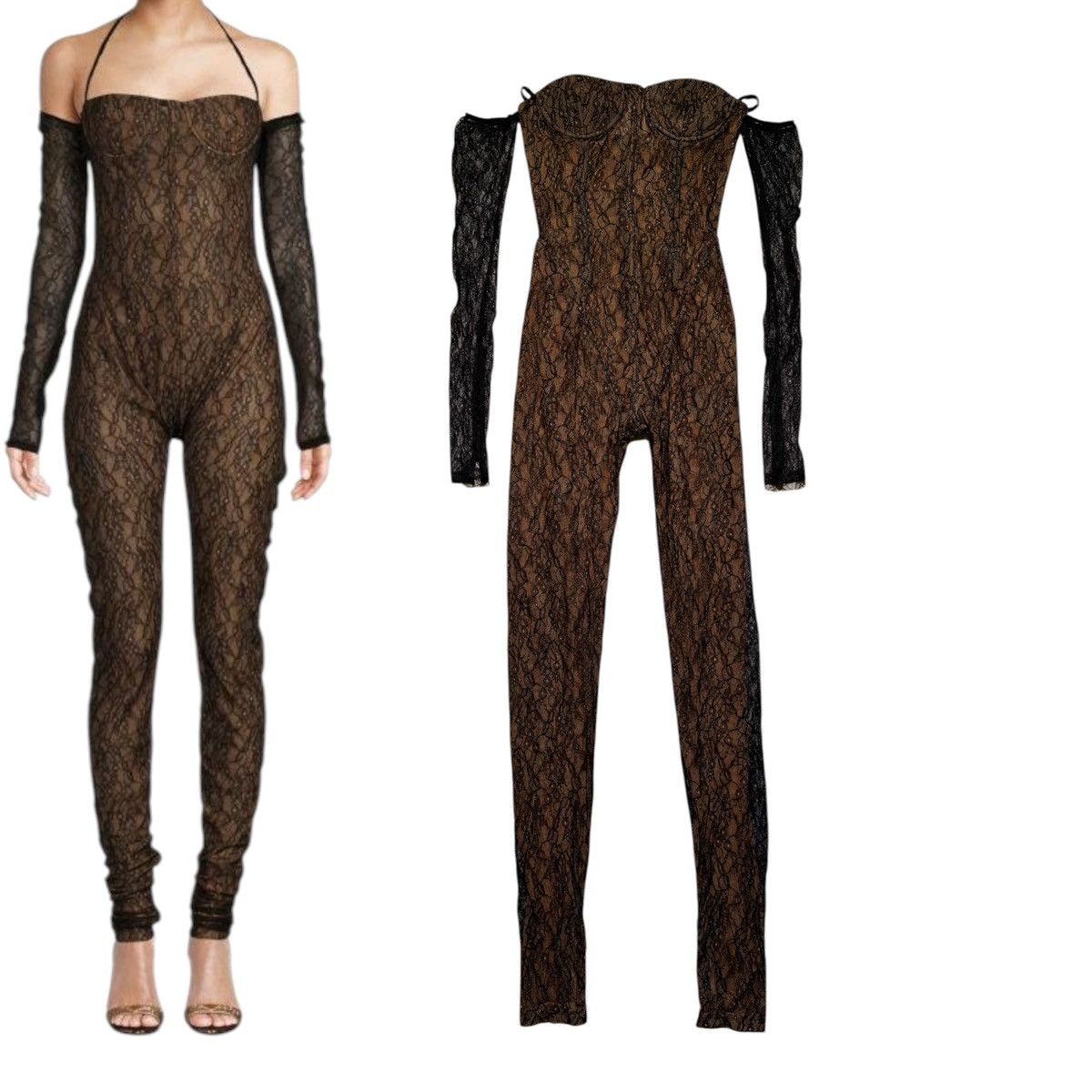 LaQuan Smith Layered lace bodysuit Size M / US 6-8 / IT 42-44 - 1 Thumbnail