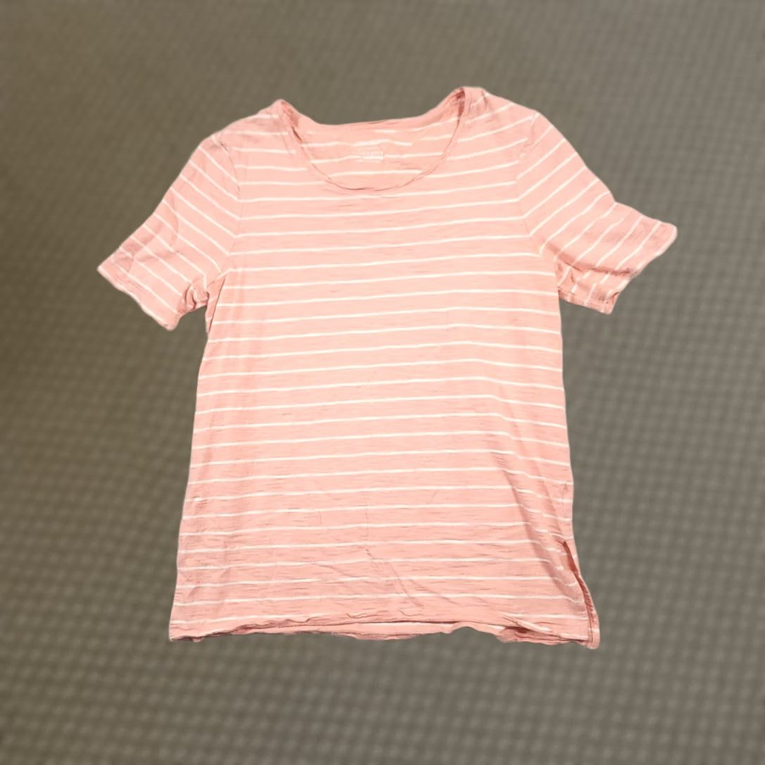 Vintage Chico's Top Womens Small Pink The Ultimate Tee Short Sleeve Stripe Size S / US 4 / IT 40 - 1 Thumbnail