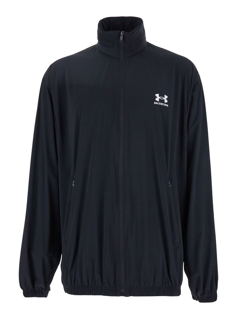 Balenciaga Black Jacket with Under Armour® Maxi Logo on the Back in Tech Fabric Man Size US XS / EU 42 / 0 - 1 Thumbnail