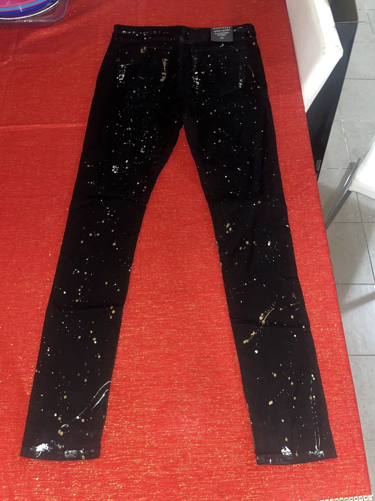 MONFRERE Monfrere Soho Di Noir Distressed Skinny Greyson Jeans Sz 36 Size US 36 / EU 52 - 2 Thumbnail