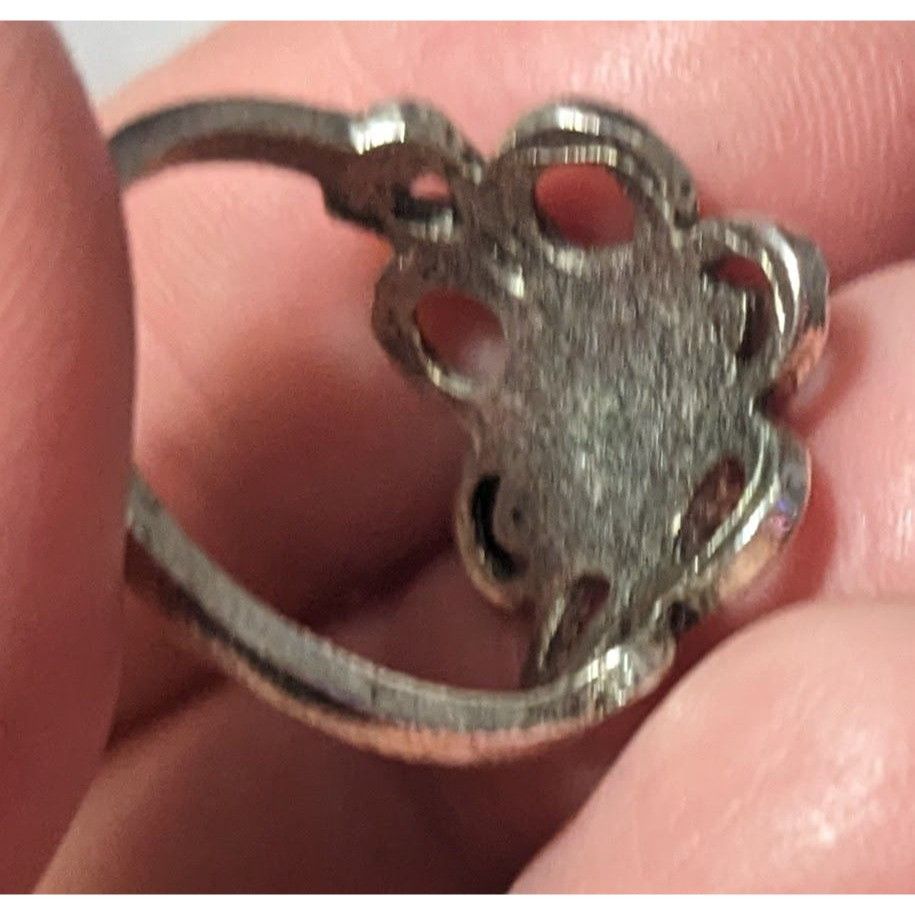 Other Floral Silver Tone Blue Gemmed Fashion Ring Size 6 Size ONE SIZE - 16 Thumbnail