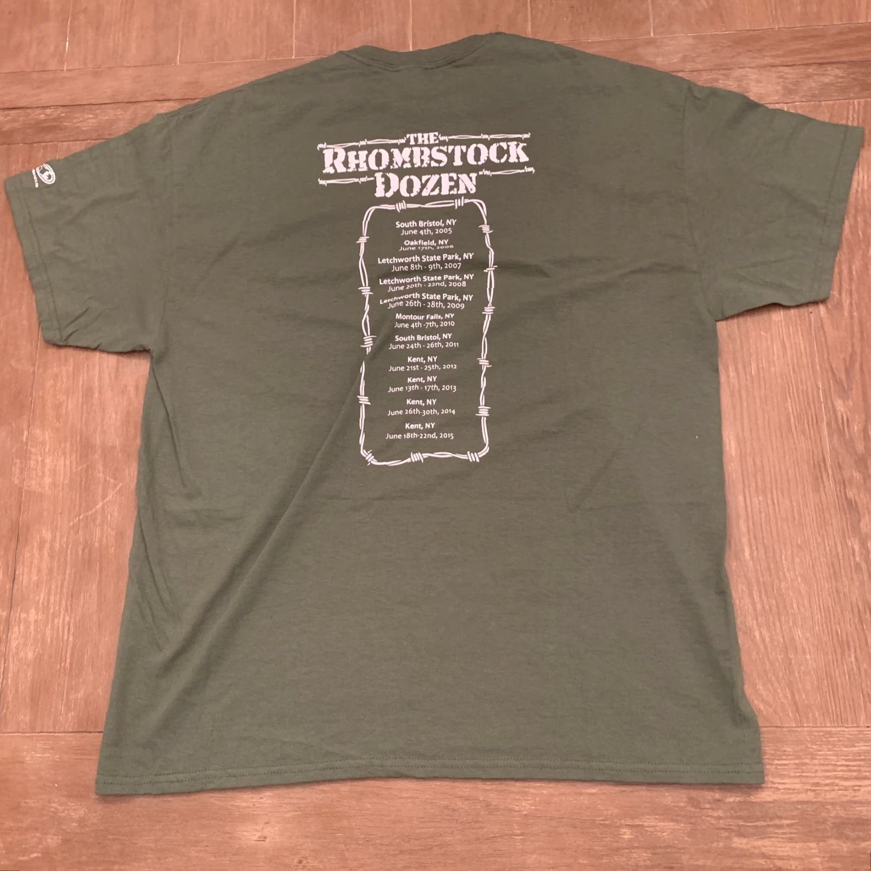 Vintage RARE The Rhombstock Dozen T-Shirt Kent New York Green XL Mens Size US XL / EU 56 / 4 - 5 Thumbnail