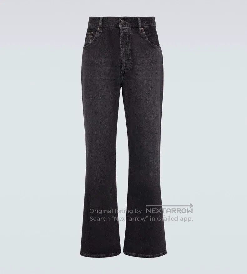 Acne Studios Acne Studios Washed Black Distressed Straight Bootcut Jean Size US 31 - 4 Thumbnail