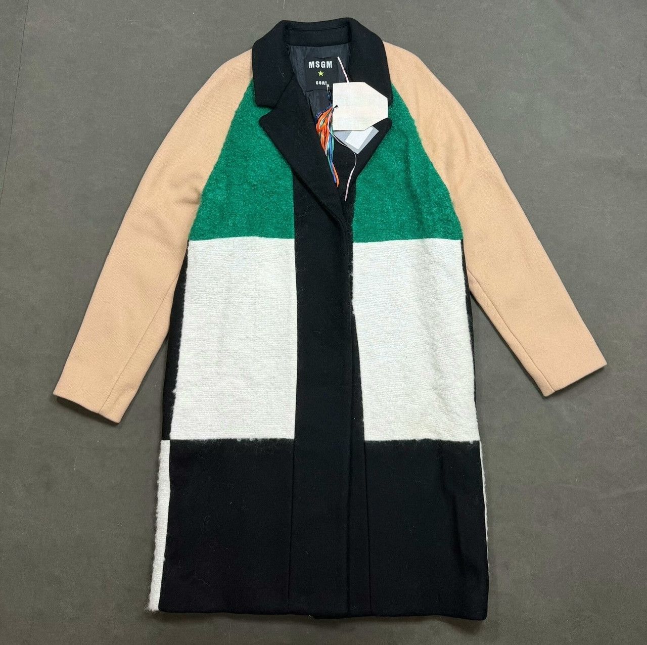 MSGM MSGM Women's Colorblock Wool Coat Size S / US 4 / IT 40 - 1 Thumbnail