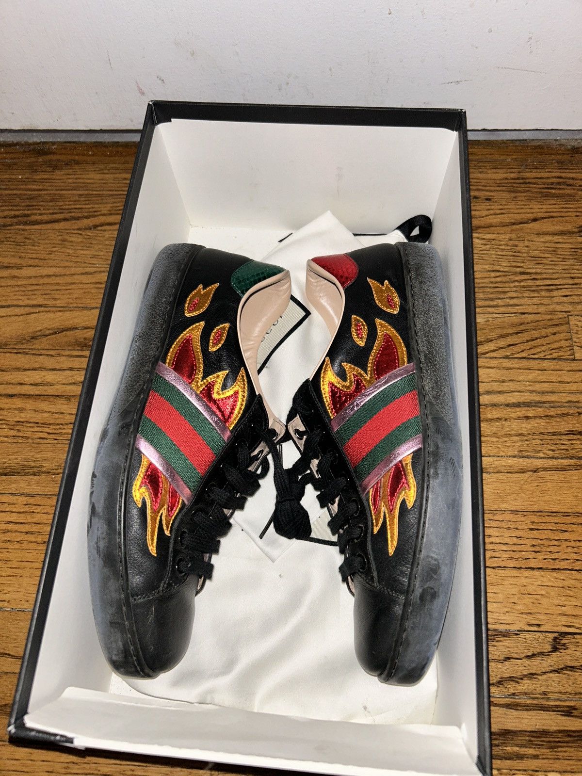 Gucci Ace Flames Grailed