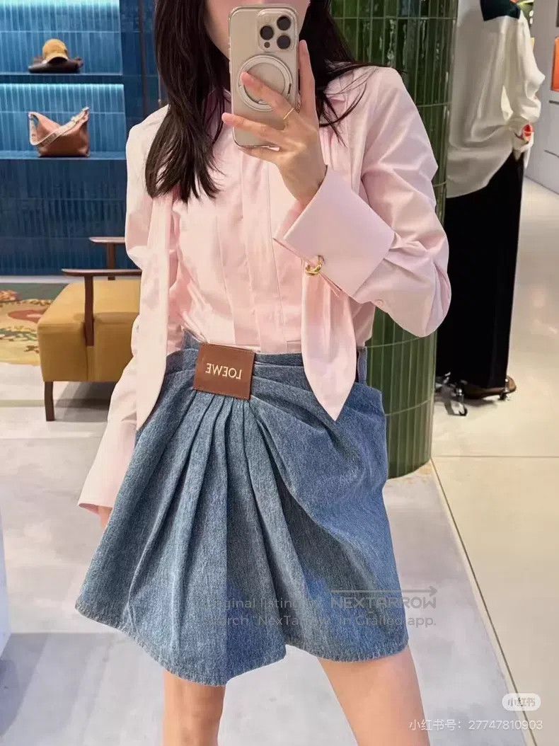 Loewe Loewe 2025 Spring Summer Mini Denim Skirt Size 24" / US 00 / IT 34 - 7 Thumbnail