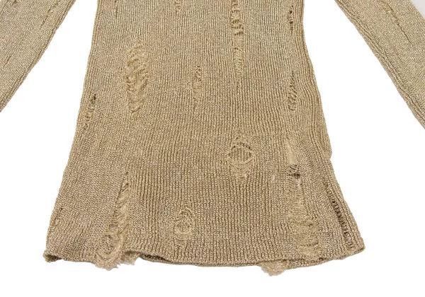 Comme des Garcons Comme des Garcons Vintage gold hole knitted top Size S / US 4 / IT 40 - 6 Thumbnail