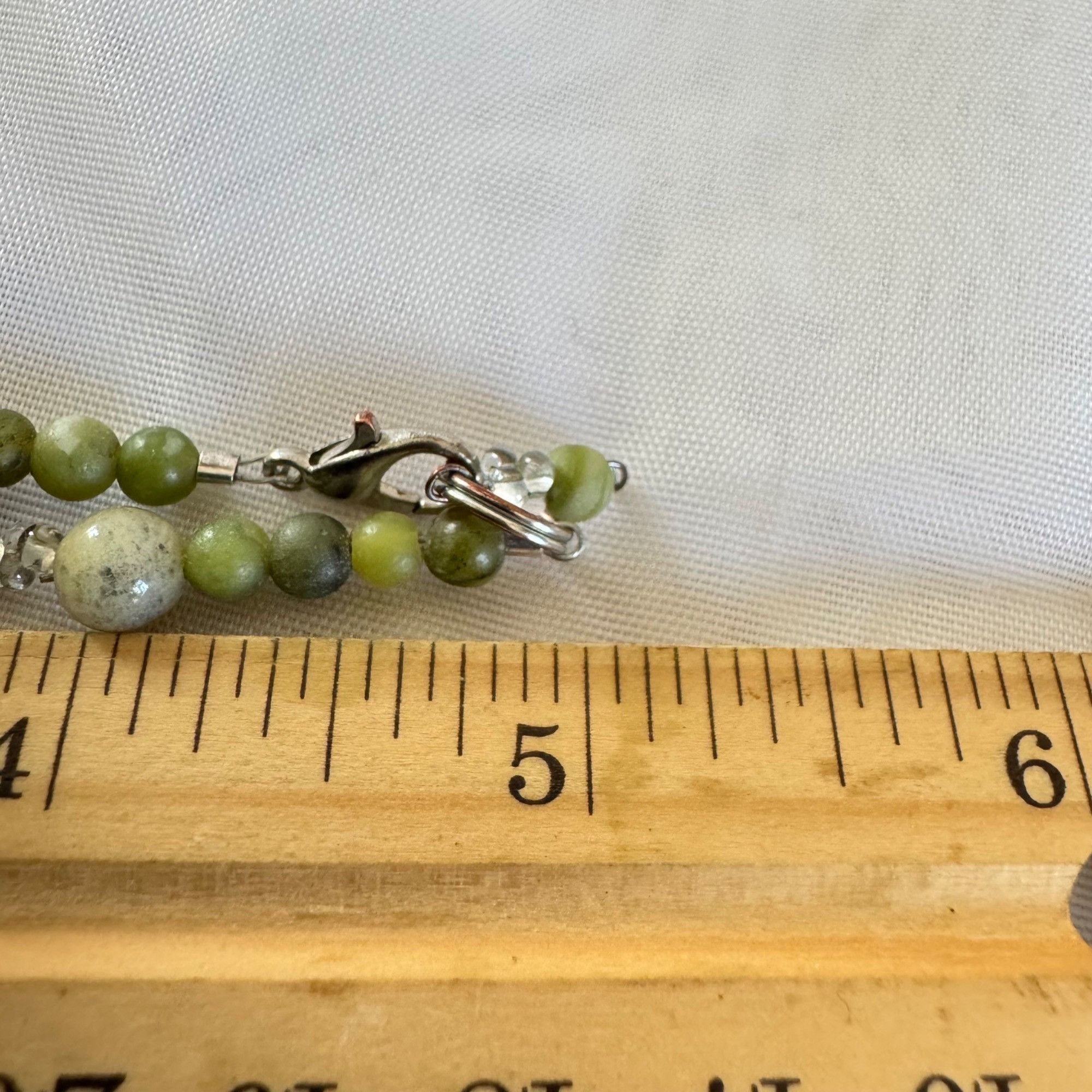 Vintage Sterling Silver 925 Multi-Gemstone Jade Quartz Crystal Facet Size ONE SIZE - 6 Thumbnail
