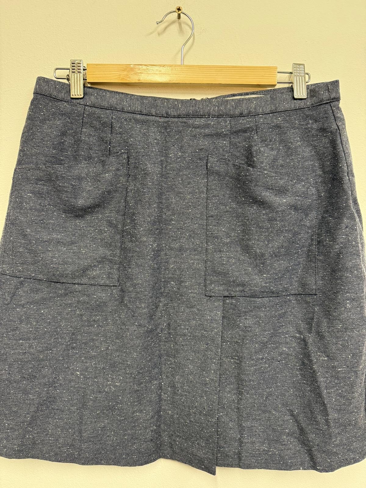 Other Oliver Bonas Dark Blue Pocket Detail Mini Skirt Size 30" / US 8 / IT 44 - 3 Thumbnail