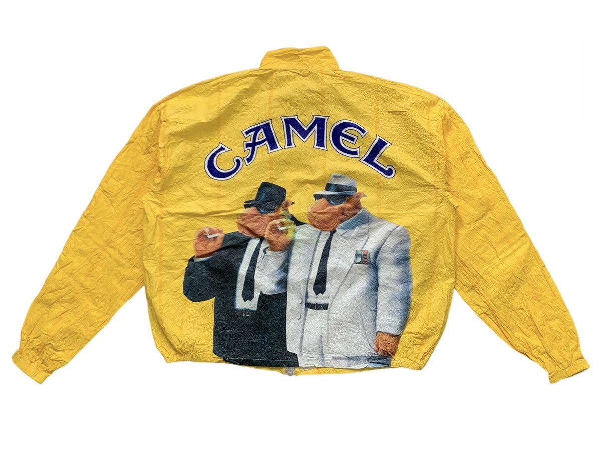 image of VTG 1995 Rjrtc Camel Thin Jacket in Yellow, Men's (Size XL)