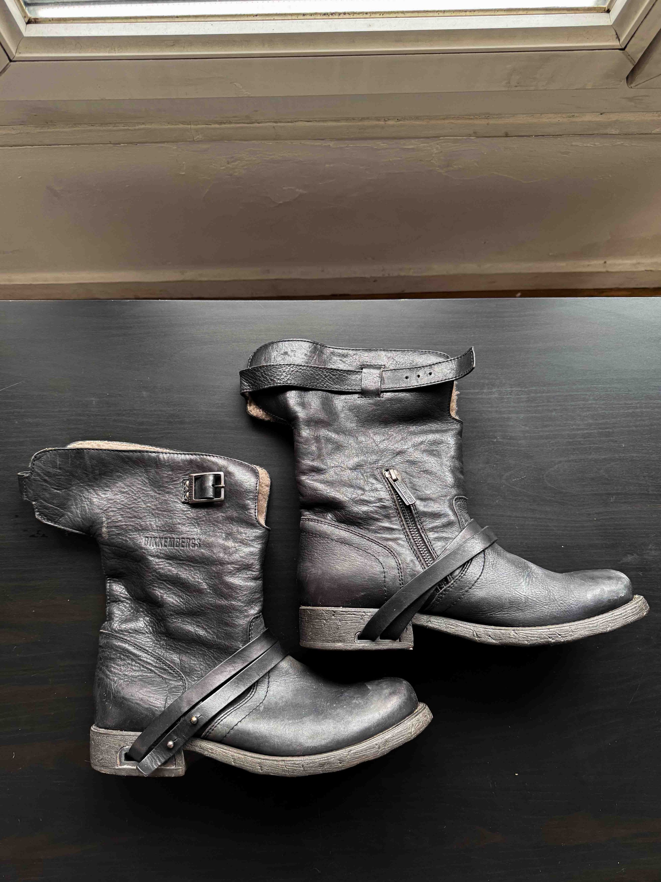 Dirk Bikkembergs Dirk Bikkembergs Leather Fur Belted Biker Boots Archive Size US 8 / EU 41 - 2 Thumbnail