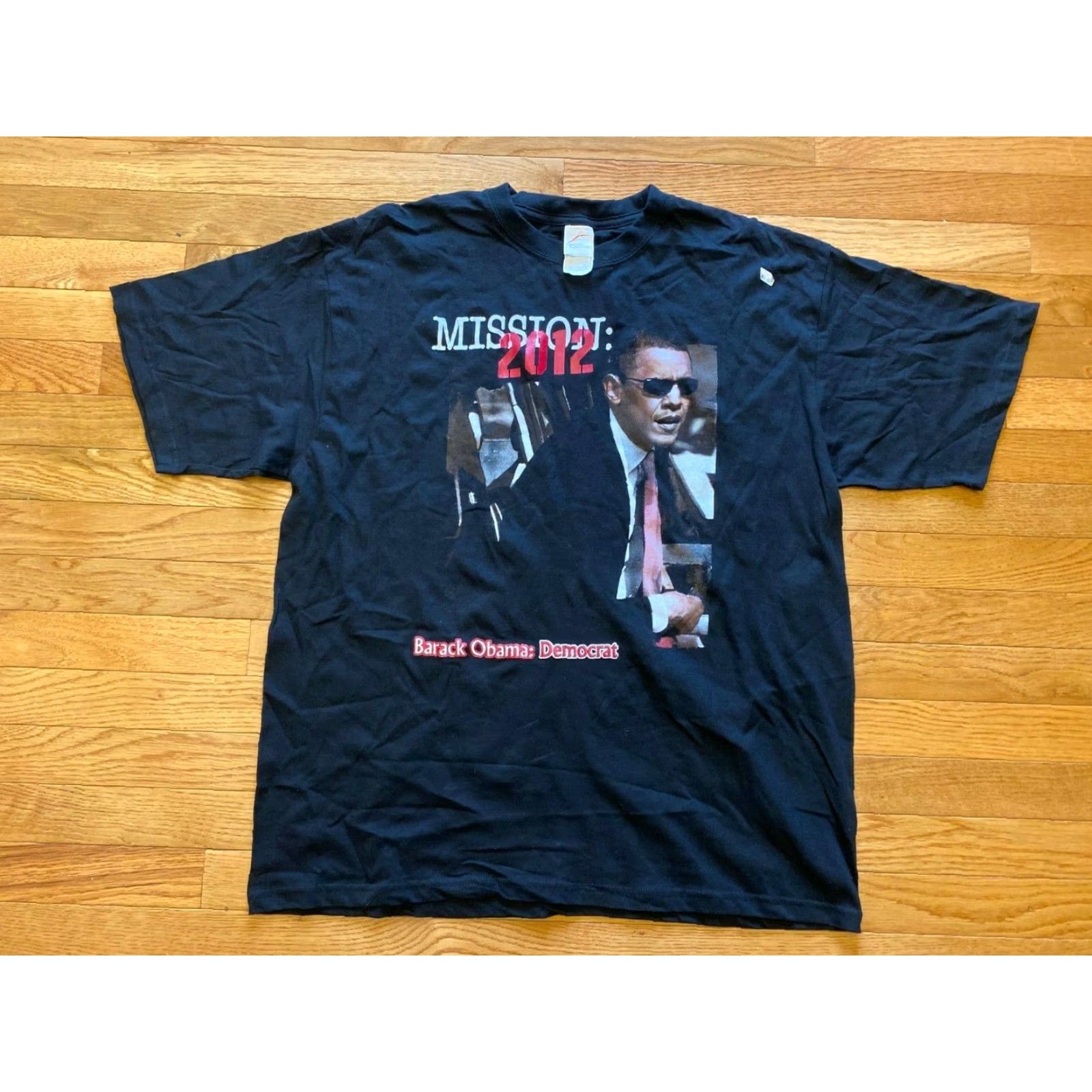 Gildan VINTAGE Barack Obama 44th President Graphic Tee Shirt XL Black Men T-Shirt USA Political Shirt Size US XL / EU 56 / 4 - 2 Thumbnail