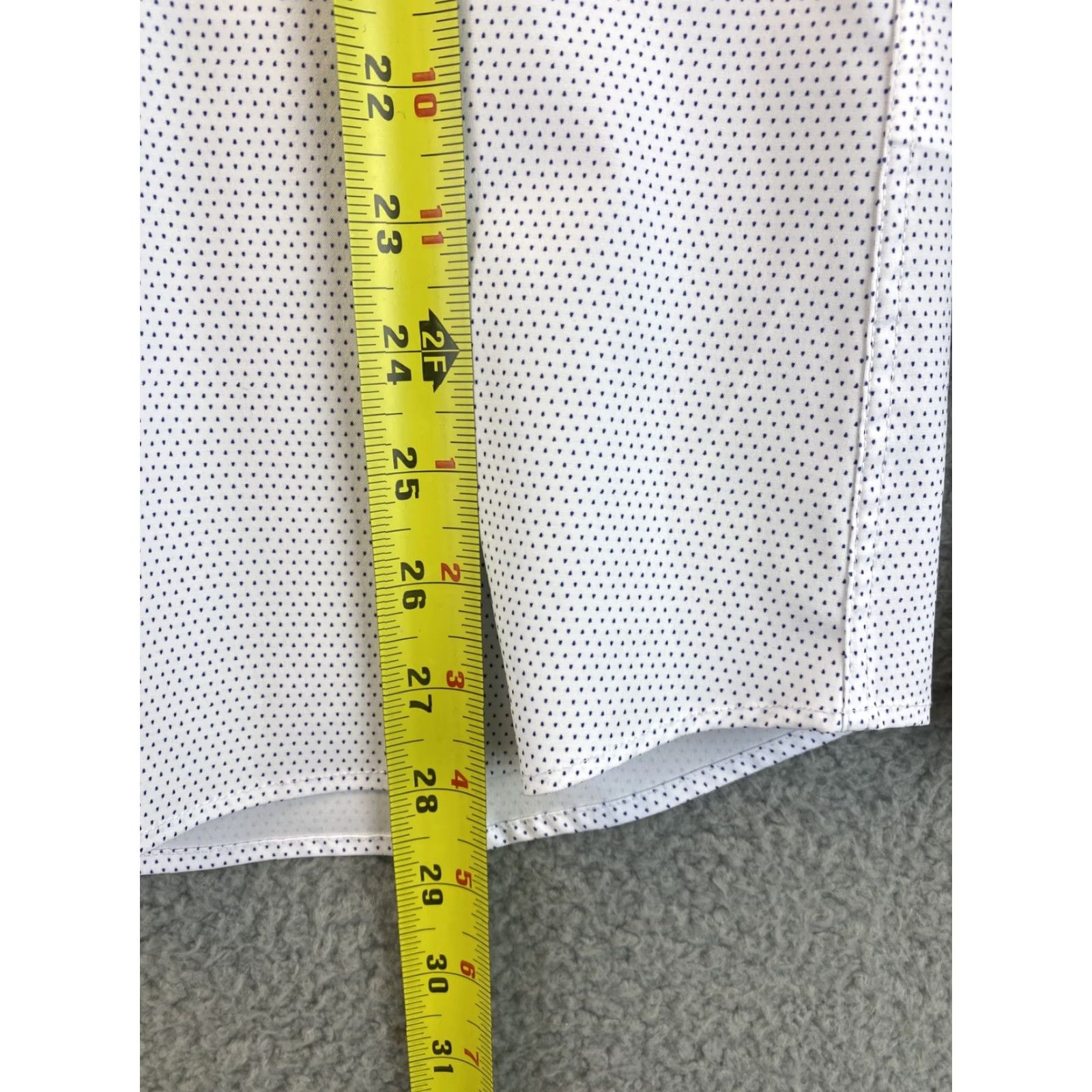 Zara ZARA Men Slim Fit Long Sleeve Button-Up Shirt S White Black Dots Casual Cotton Size US S / EU 44-46 / 1 - 6 Thumbnail