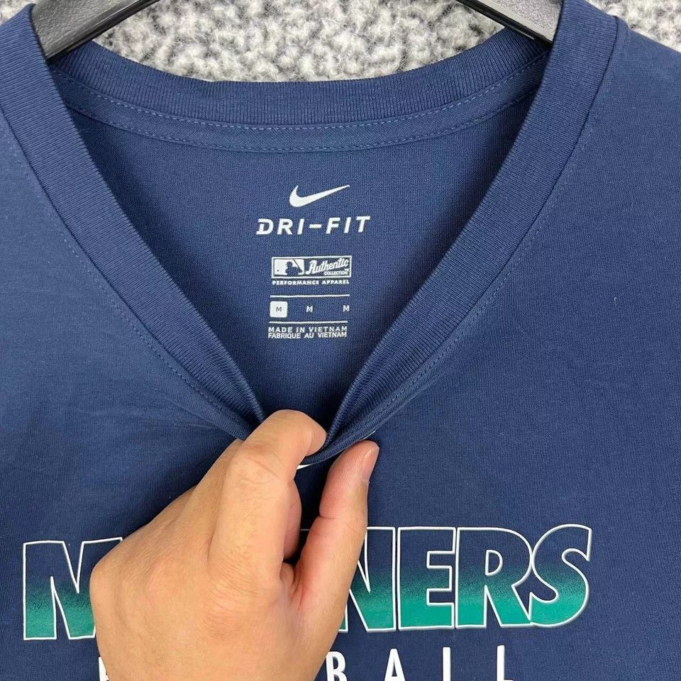 Nike Seattle Mariners Shirt Women M Blue Nike Dri-Fit Crew Neck Size M / US 6-8 / IT 42-44 - 6 Thumbnail