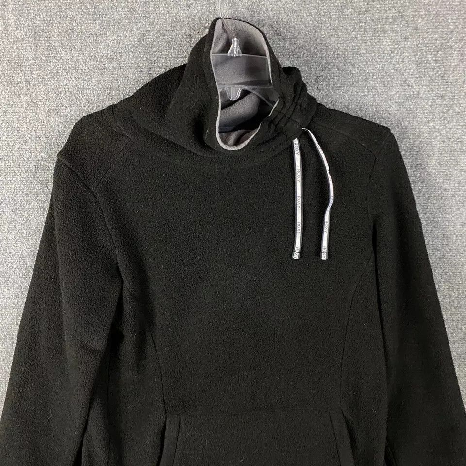 Other Roxy Fleece Women's Large Pullover Black Drawstring Adults L Size L / US 10 / IT 46 - 2 Thumbnail