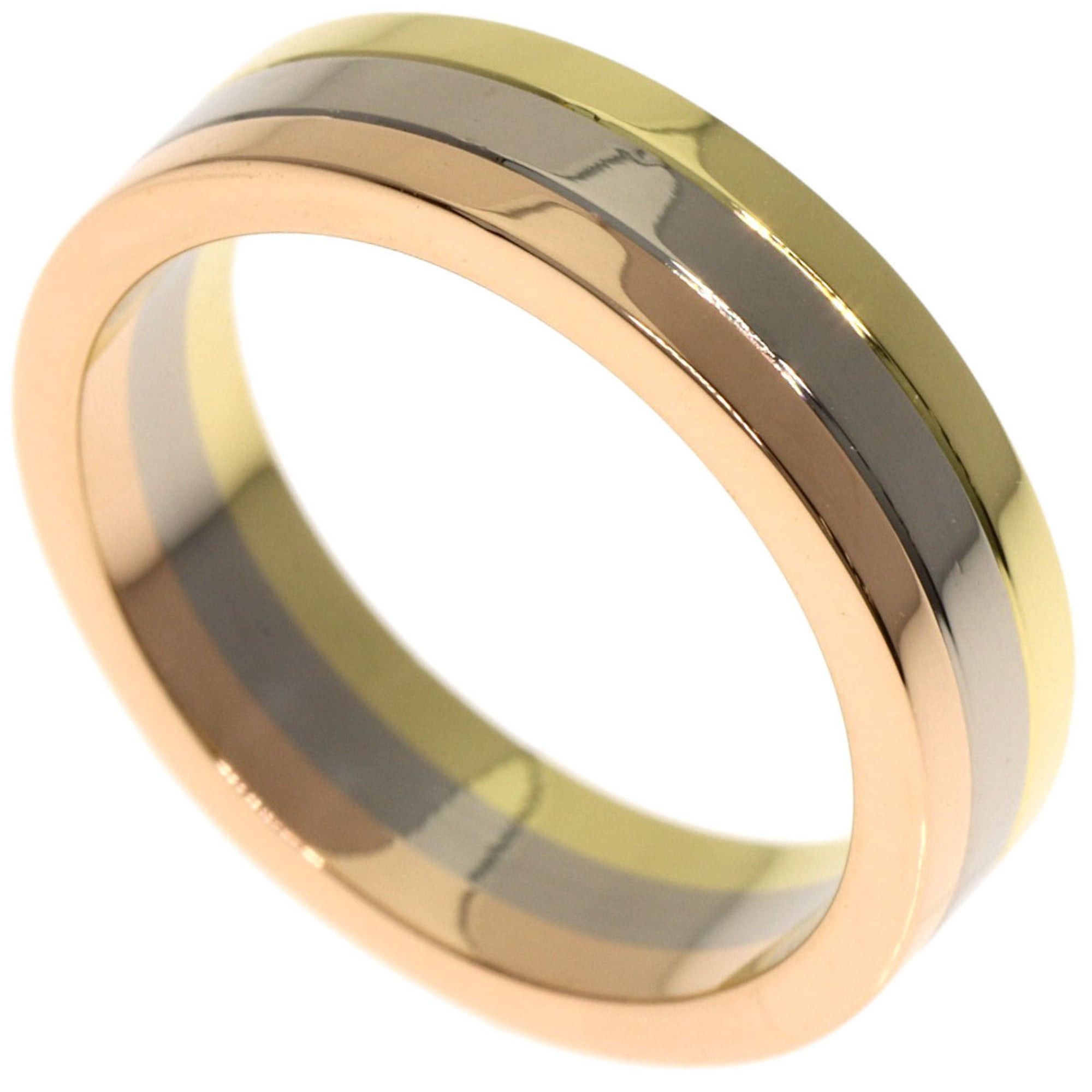Cartier Cartier Three-Color Ring #48, 18K Yellow Gold/18K White Pink Gold, Women's. Size ONE SIZE - 1 Thumbnail