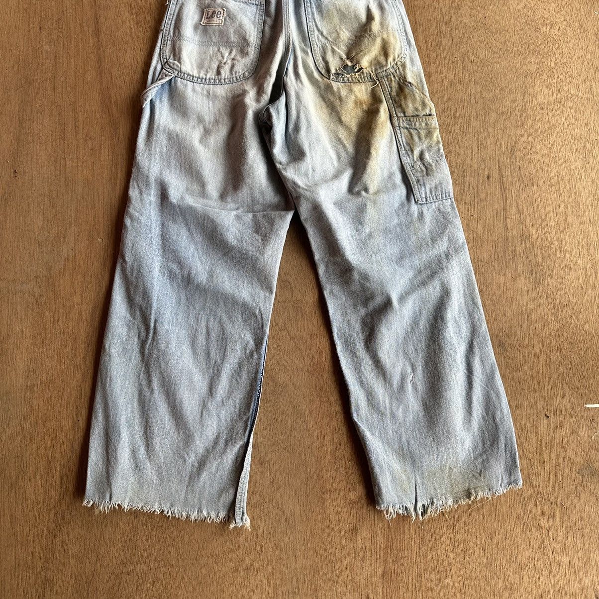 Japanese Brand VTG LEE DISTRESSED DENIM TALON RUSTY DIRTY JEANS BAGGY PANTS Size US 27 - 18 Thumbnail