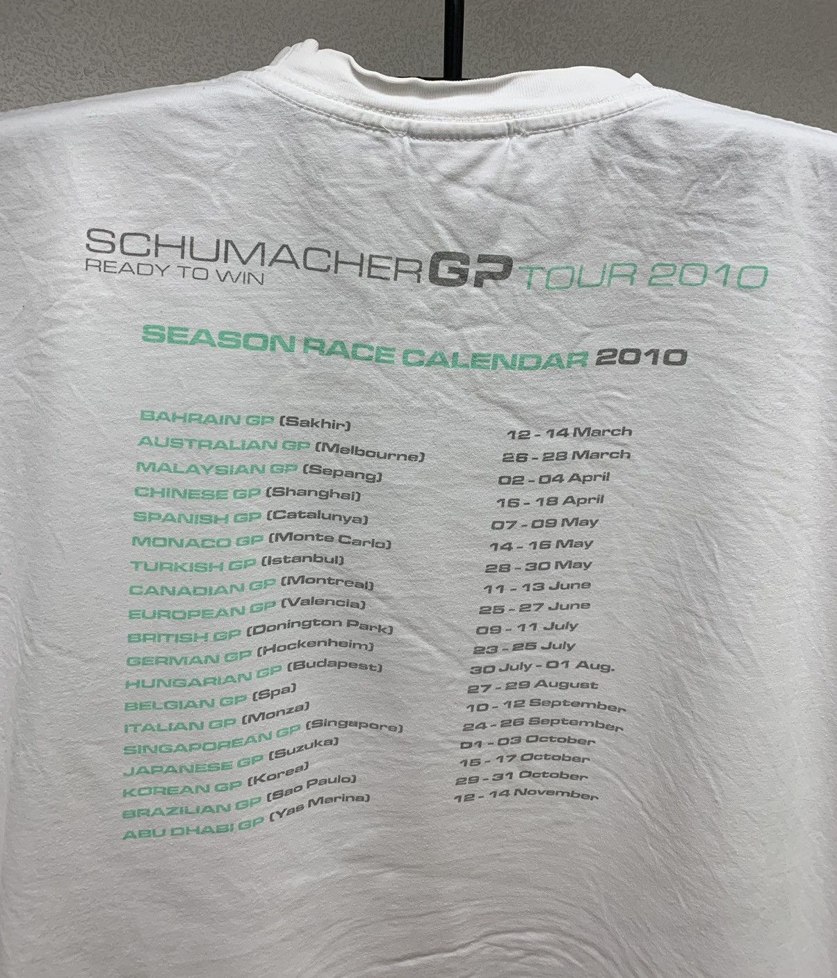 Vintage Michael Schumacher ready to win 2010 tour vintage shirt XXL Size US XXL / EU 58 / 5 - 8 Thumbnail