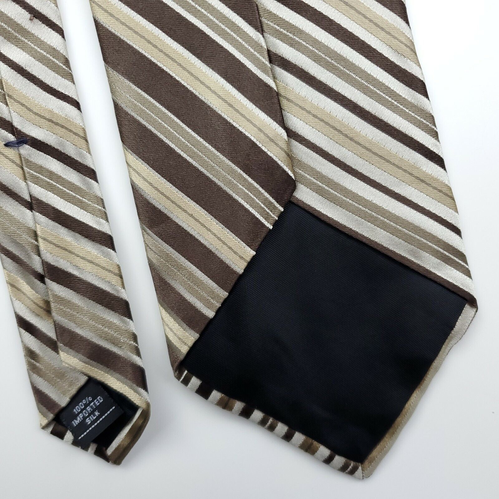 Arrow Arrow Striped Silk Tie Brown Classic Size ONE SIZE - 5 Thumbnail