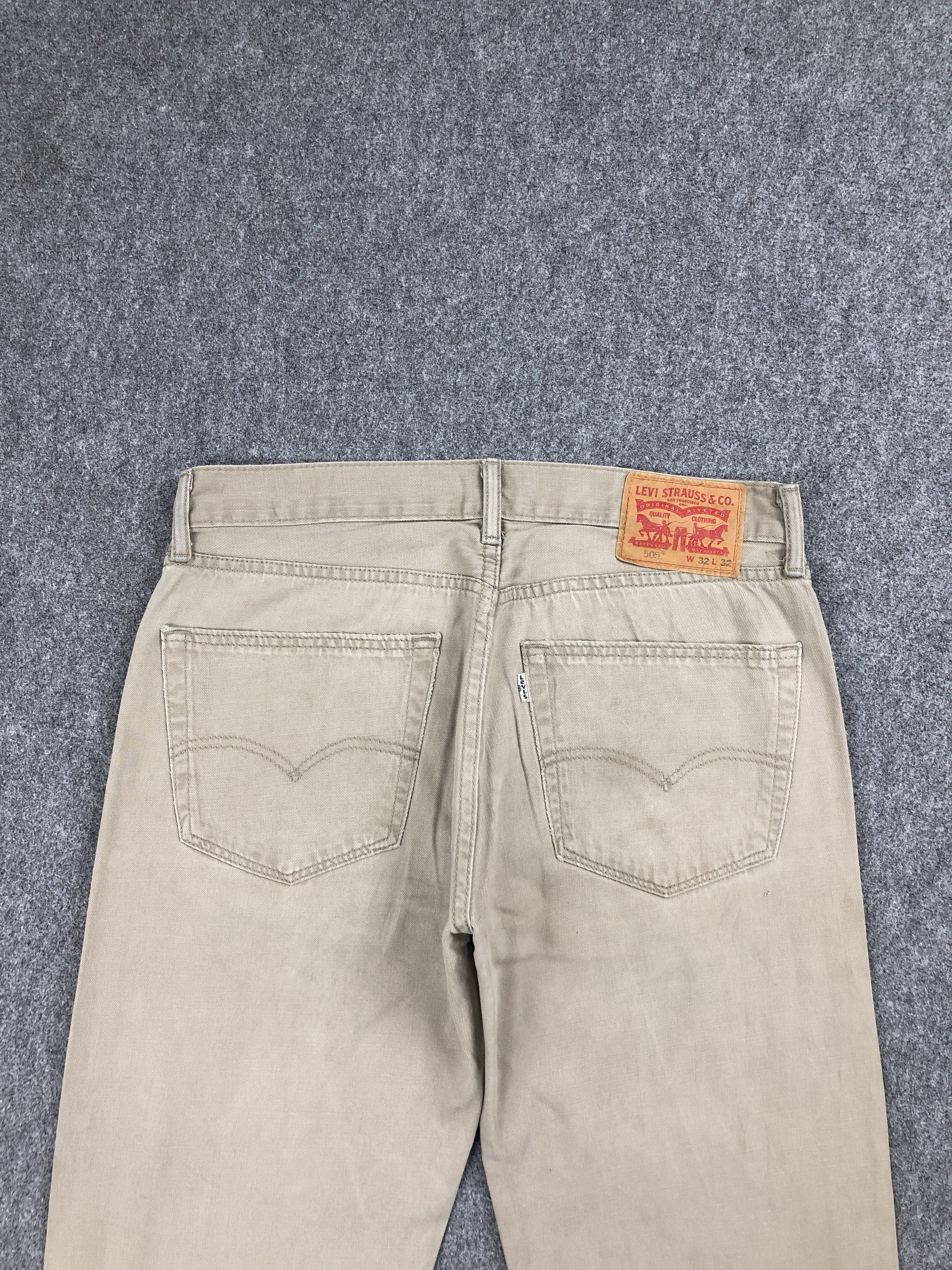 Levi's Vintage Levis 505 Light Brown Jeans DP2534 Size US 31 - 5 Thumbnail