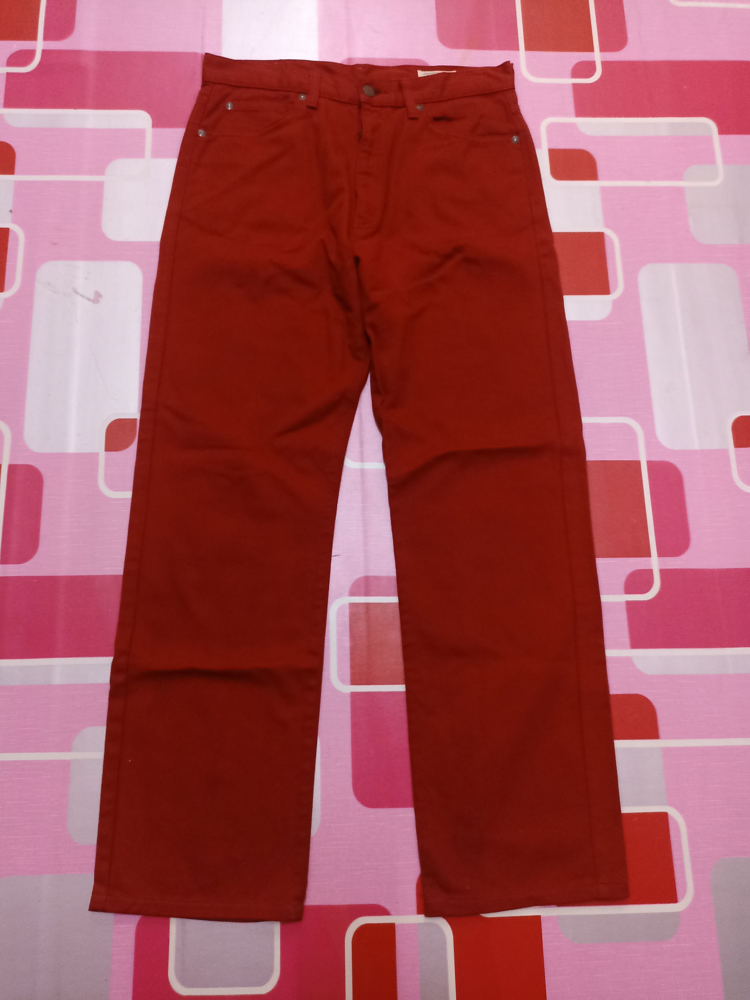 Beauty Beast Vtg 80s Vintage Bobson jeans size 32" red colour Size US 32 / EU 48 - 2 Thumbnail