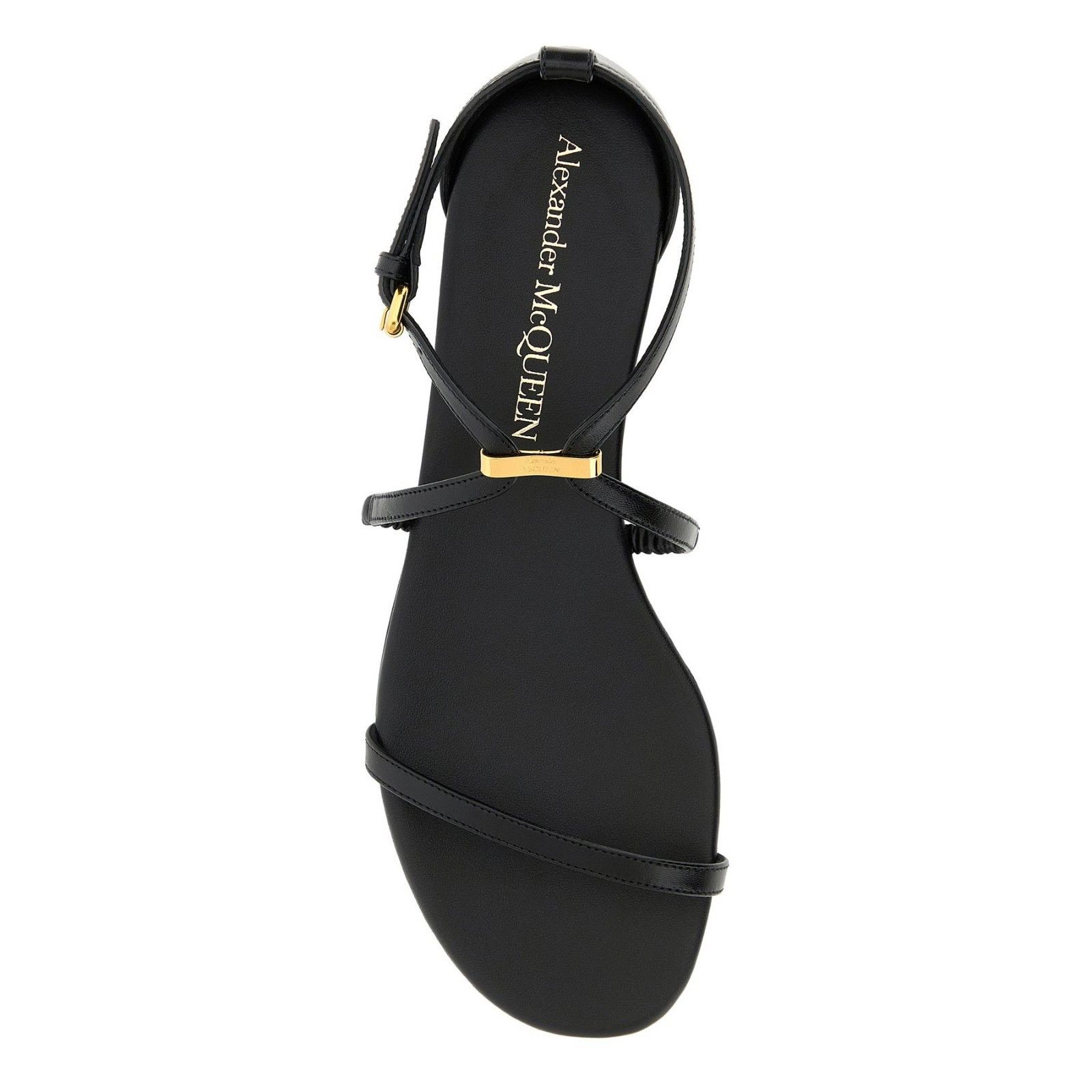 Alexander McQueen ALEXANDER MCQUEEN Black Leather Sandals New & Authentic (Wom Size US 8 / IT 38 - 4 Thumbnail