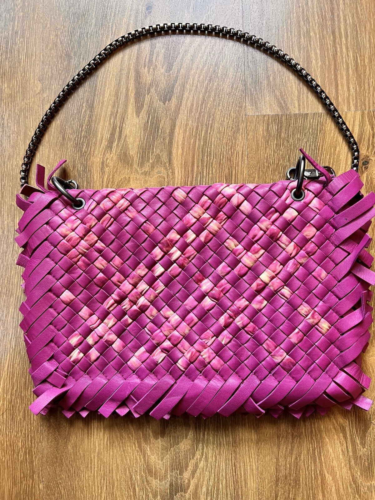 Bottega Veneta Rare Bottega Veneta Intrecciato Fringe Leather Shoulder Bag Size ONE SIZE - 5 Thumbnail