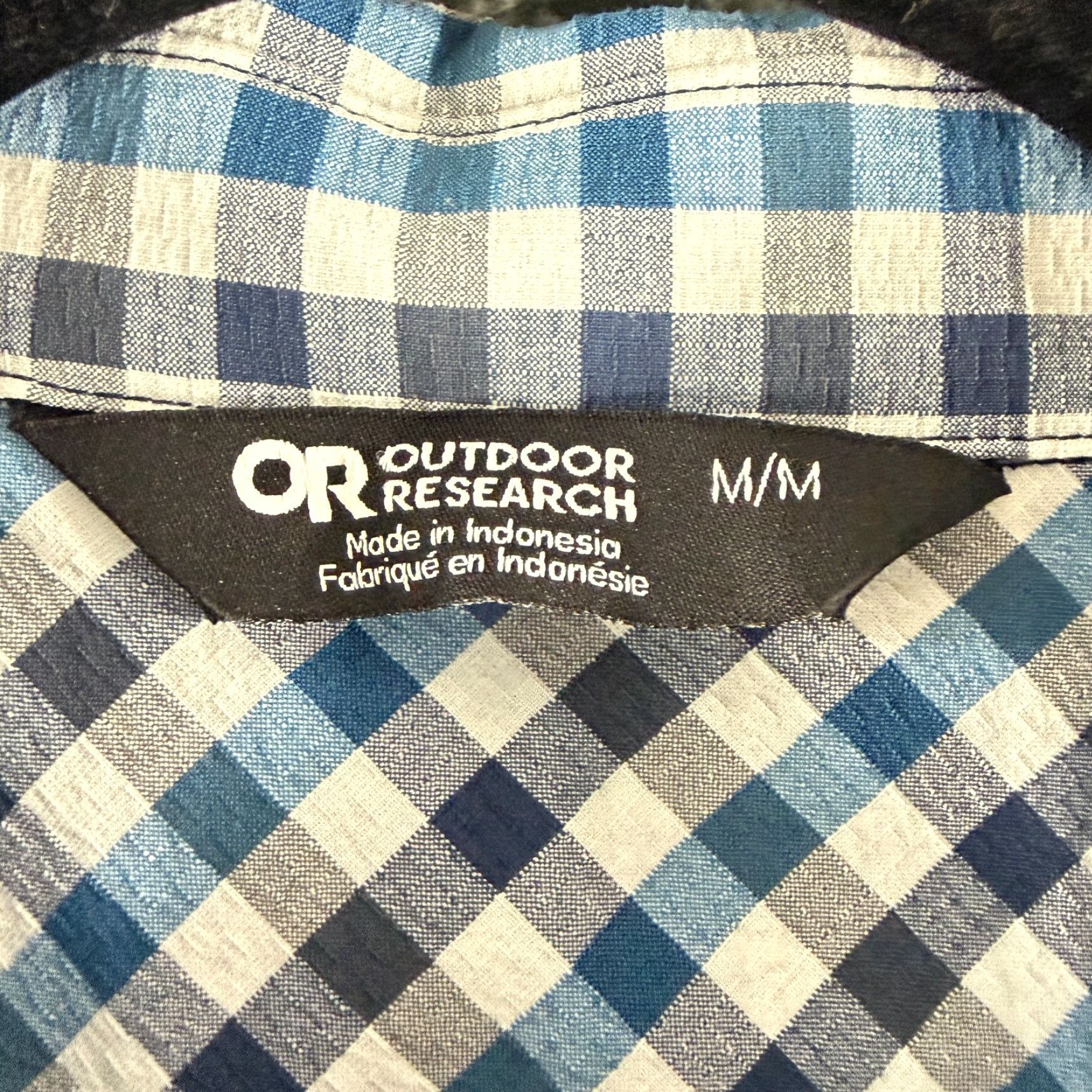 Outdoor Research Outdoor Research Wanderer Shirt Button-Up Mens Medium Blue Check Print Casual Size US M / EU 48-50 / 2 - 7 Thumbnail