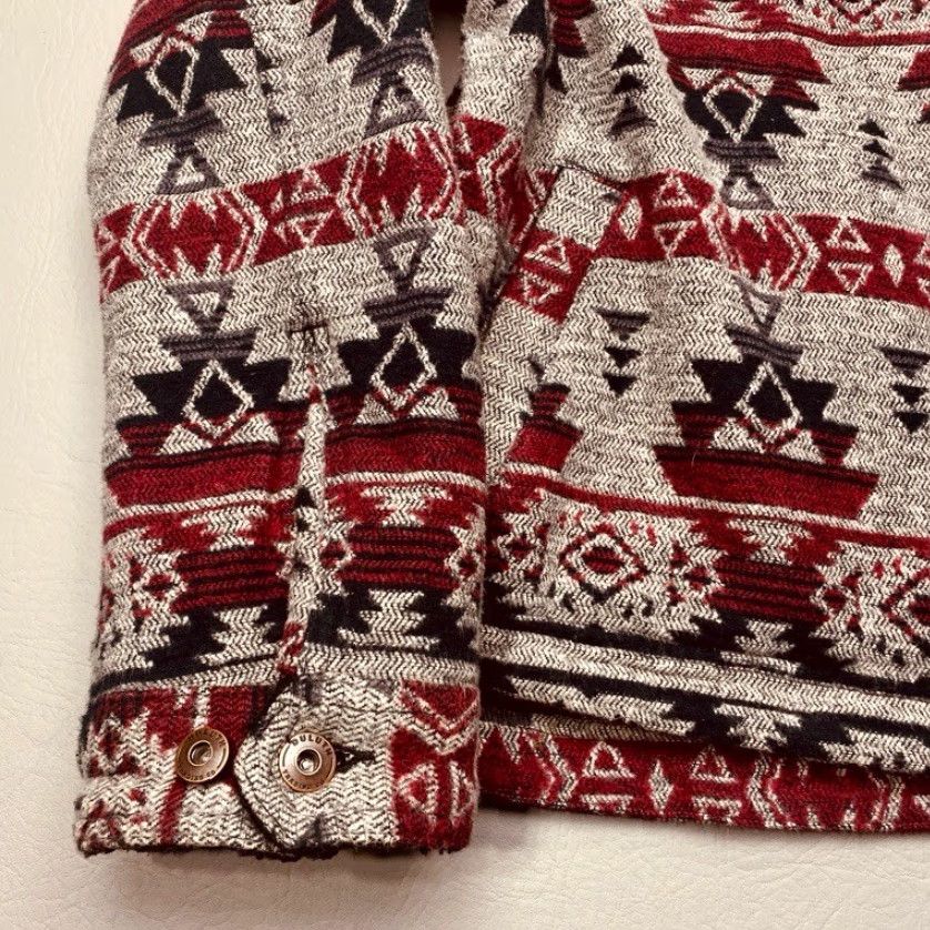 Vintage Duluth Trading Co. Womens Large Tribal Navajo Blanket Coat Aztec Sherpa Trim Size L / US 10 / IT 46 - 3 Thumbnail