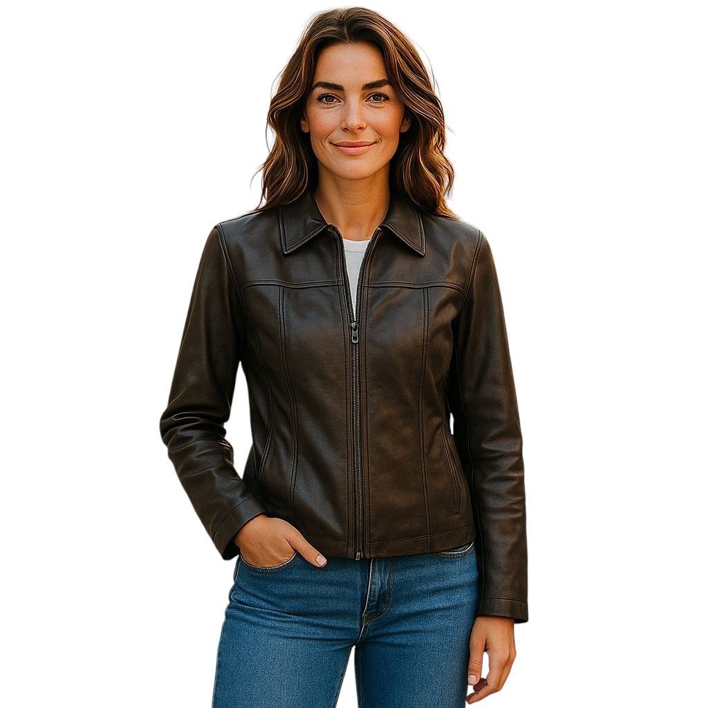 Guess Guess Men's Faux Leather Jacket Brown Casual Size M - EUC Size M / US 6-8 / IT 42-44 - 1 Thumbnail