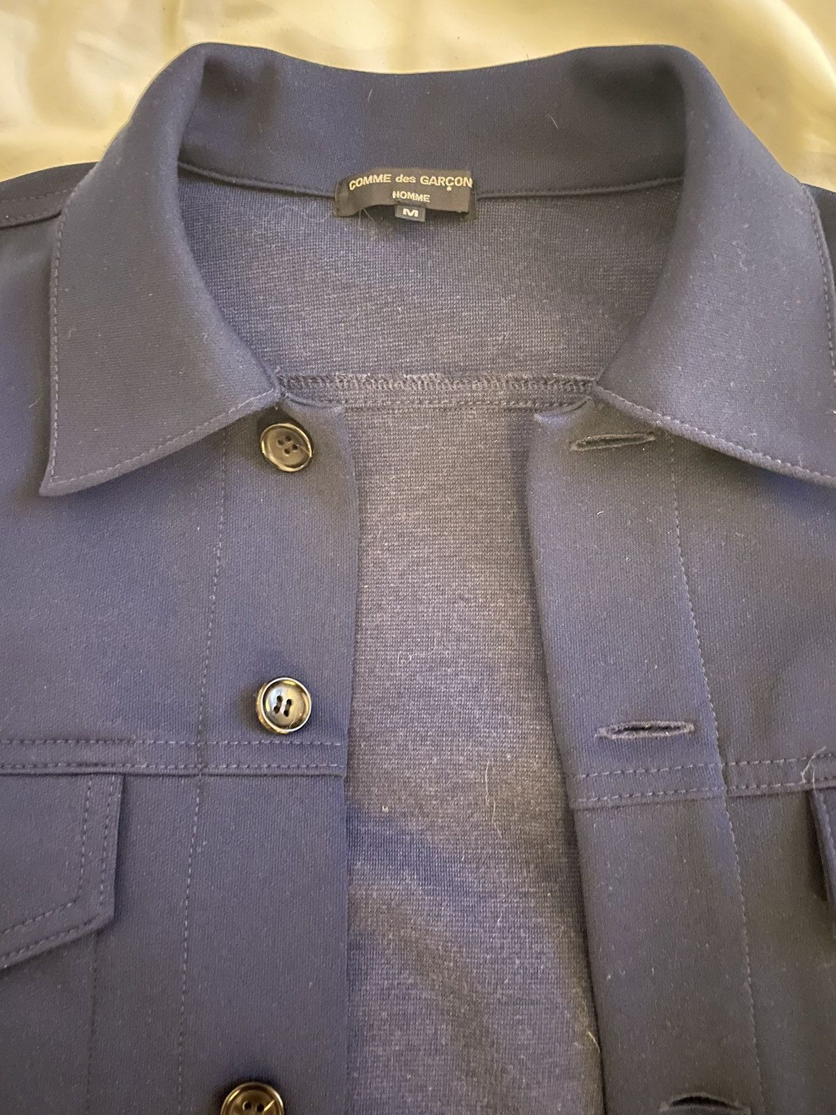 Comme des Garcons Homme AW03 Comme Des Garçon Homme Navy Trucker Jacket👕 *Very RARE* Size US M / EU 48-50 / 2 - 10 Thumbnail